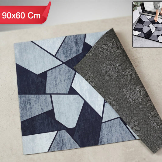 Geometric Anti Slip Door Floor Mat (1 Pc 90x60 Cm)