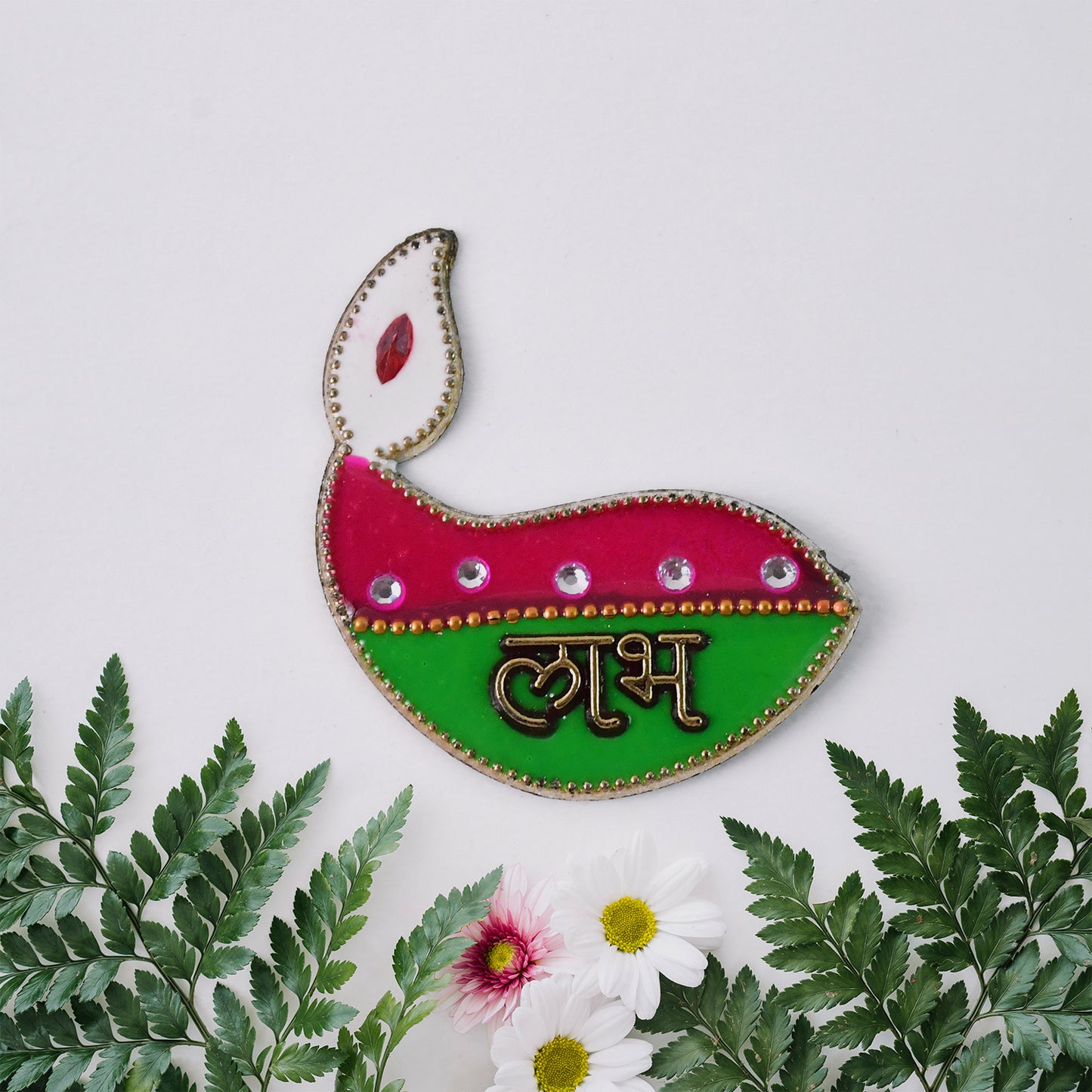 Shubh Labh Diya Wall Hangings - Auspicious Decorative Pair for Home & Festivals - Happy Price - Image 4