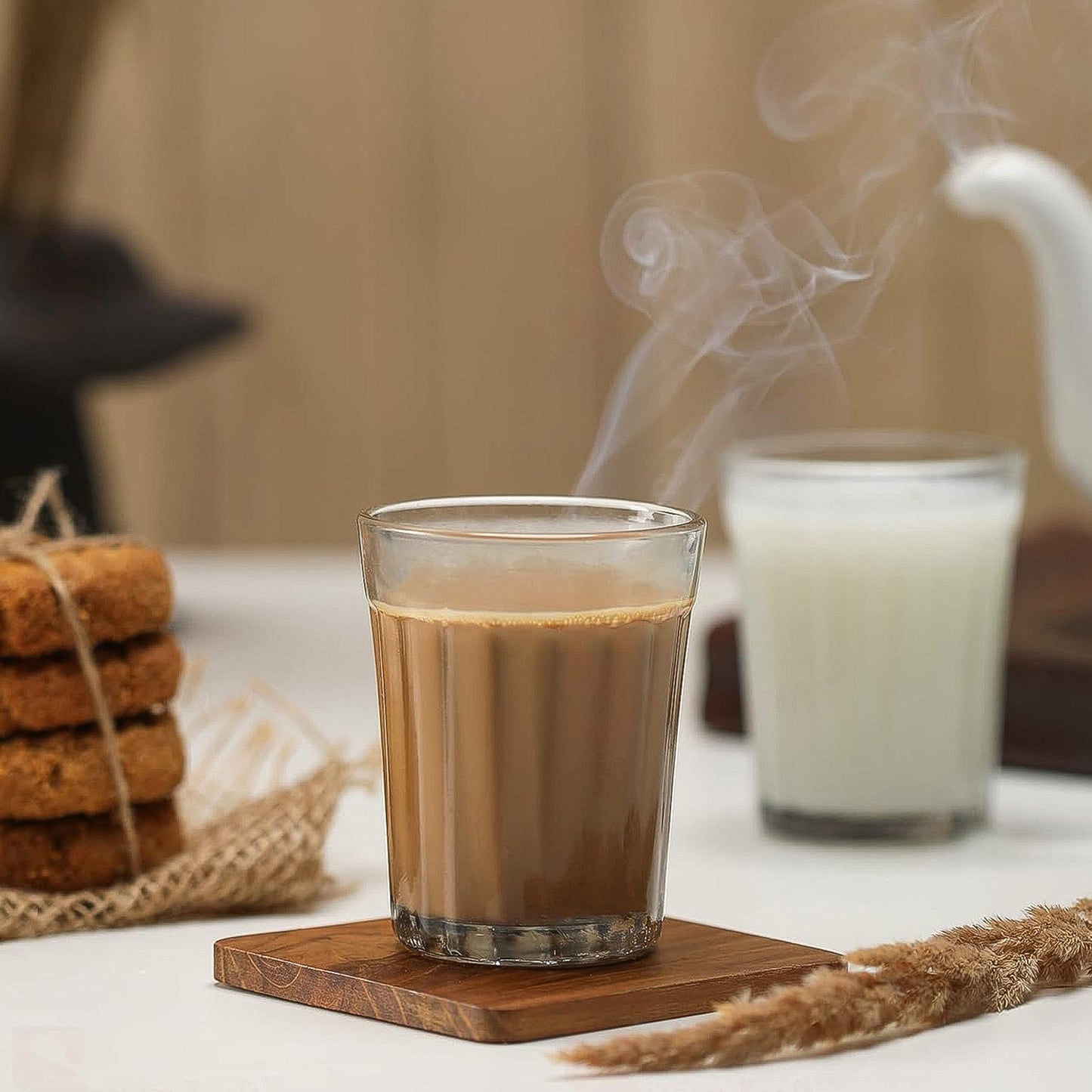 Transparent Polycarbonate Chai Pyali Tea Glass Set - 130ml, 6 Pcs - Happy Price - Image 4