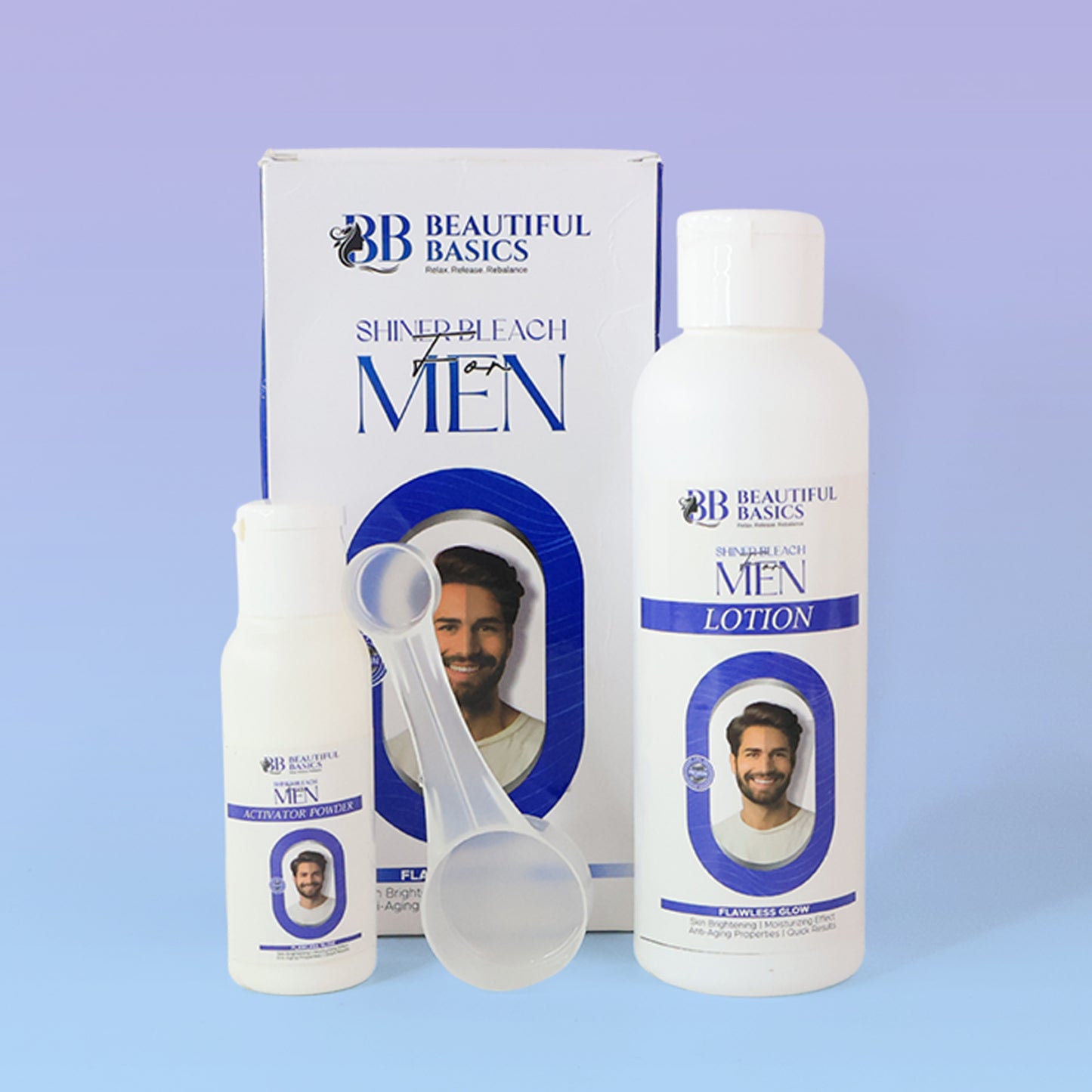 Beautiful Basics Shined Men's Skin Brightening Bleach Set - 200 Gm - Happy Price - Image 4