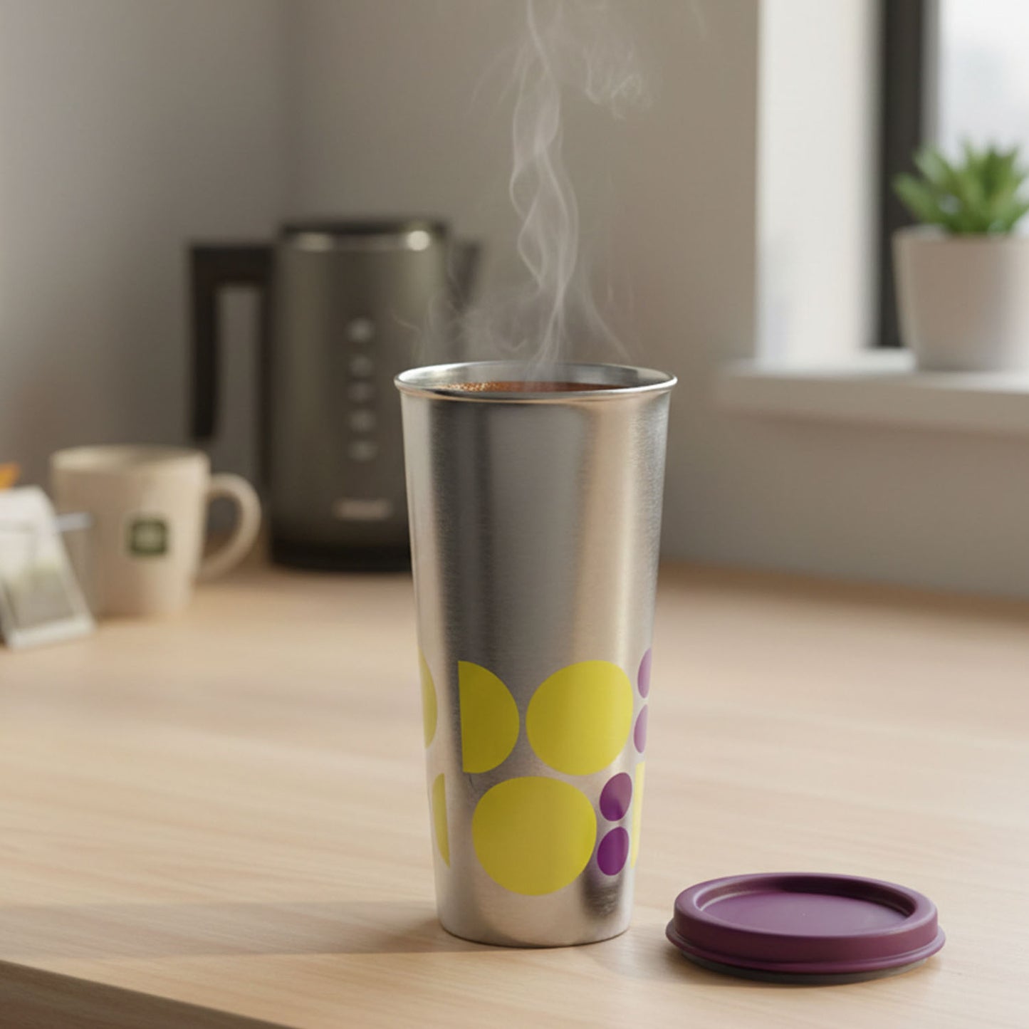 Happyprice 600 ML Stainless Steel Printed Travel Tumbler with Lid - 1 Pc - Happy Price - Image 6