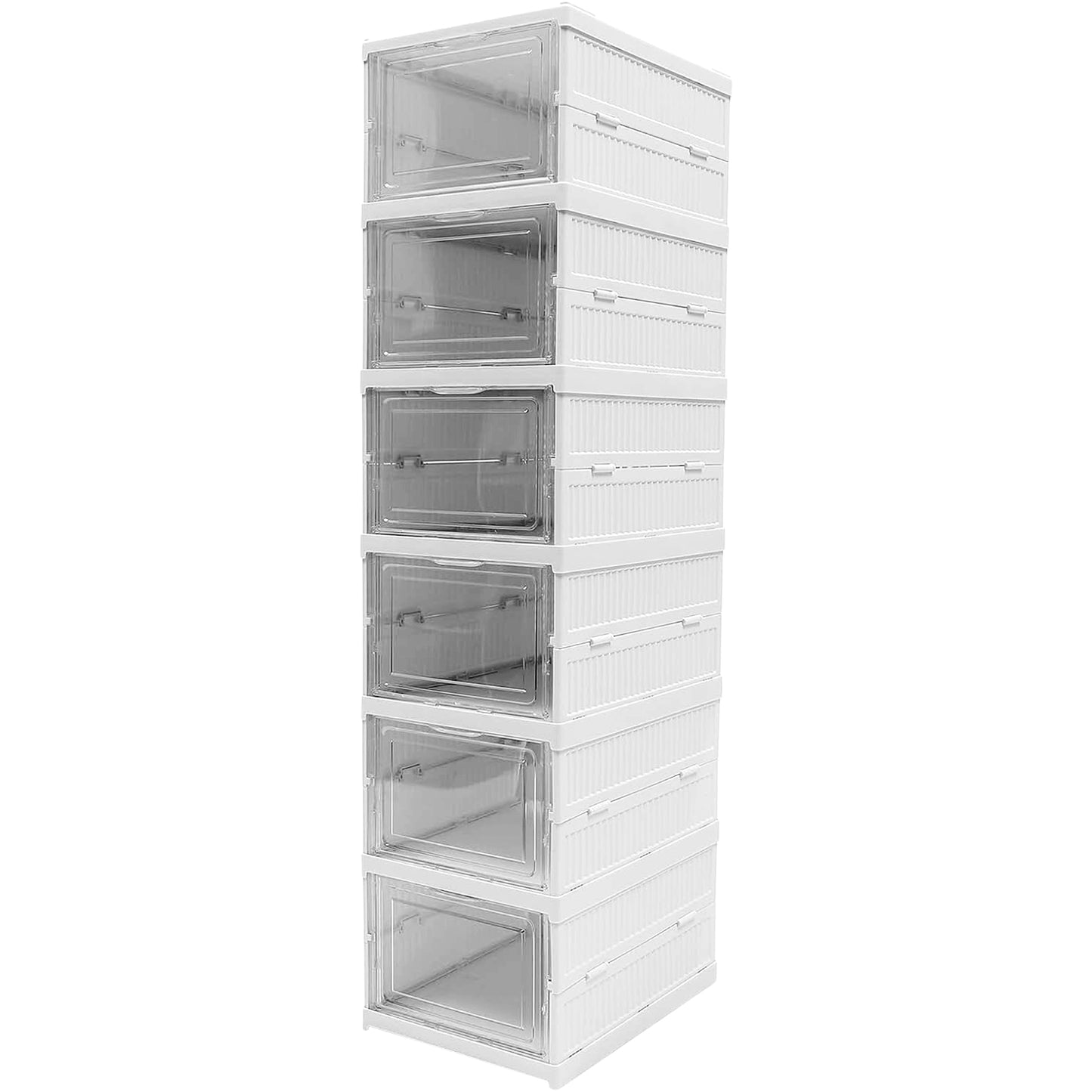 Stackable Multifunctional Storage For Clothes Foldable Drawer Shelf Basket Utility Cart Rack Storage Organizer Cart For Kitchen Pantry Closet Bedroom Bathroom Laundry (6  Layer 1 Pc) - Happy Price - Image 3
