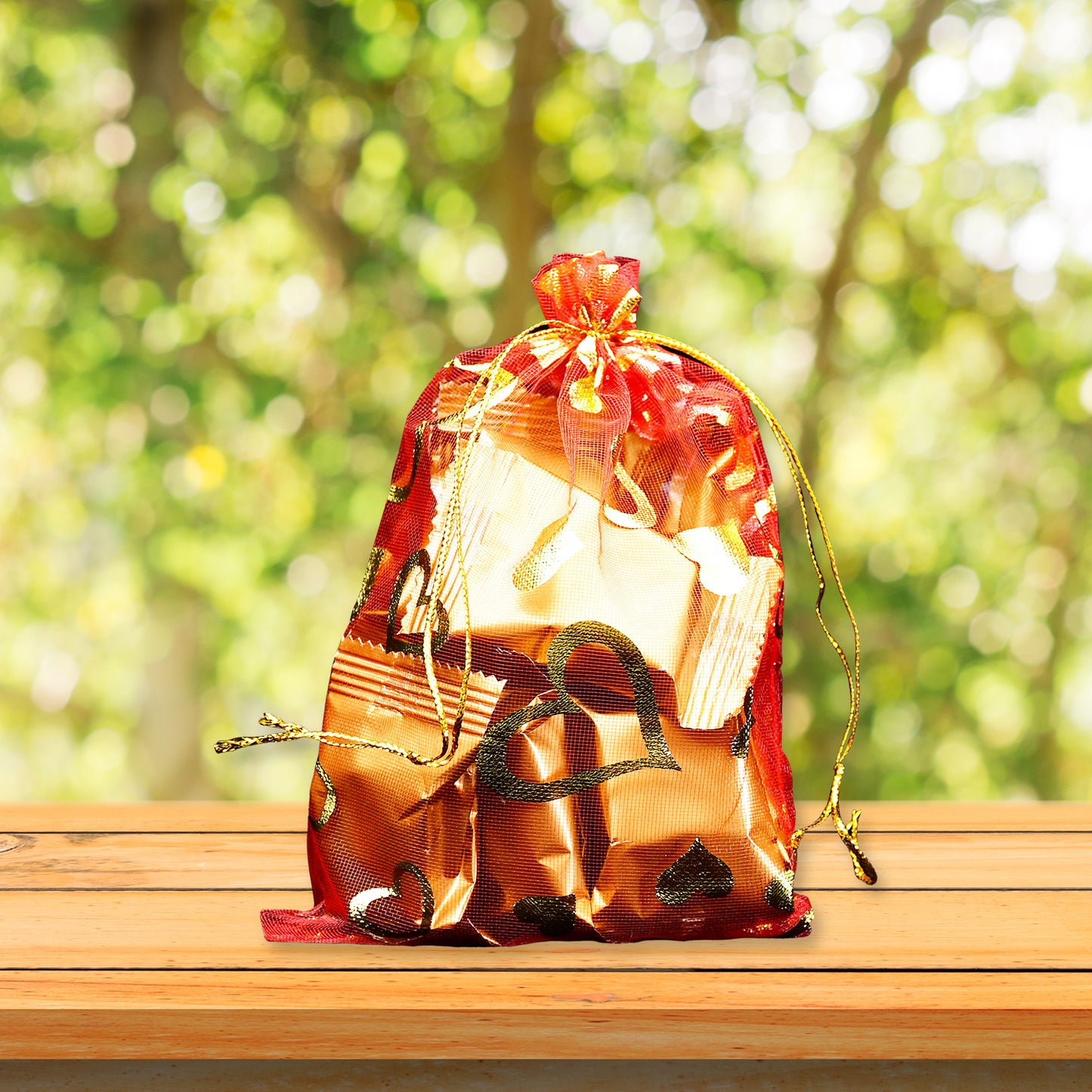 Net Fabric Drawstring Pouch For Dry Fruits Packing Organza Shagun Potli Baba Wedding Party Favor Gift Bags - Happy Price - Image 2