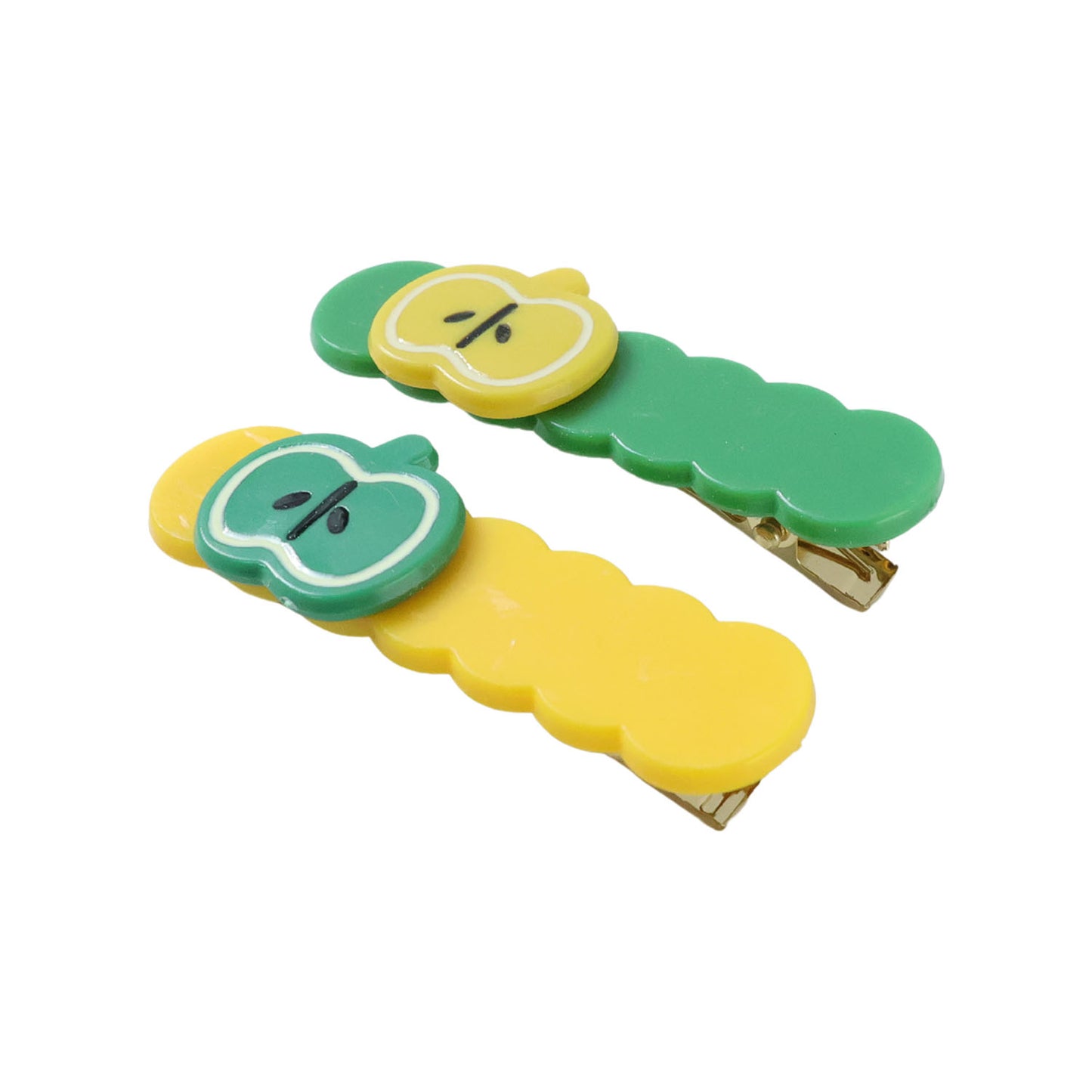 Cute Apple Design Hair Clips Set - 4 Pieces for Girls - Happy Price - Image 4