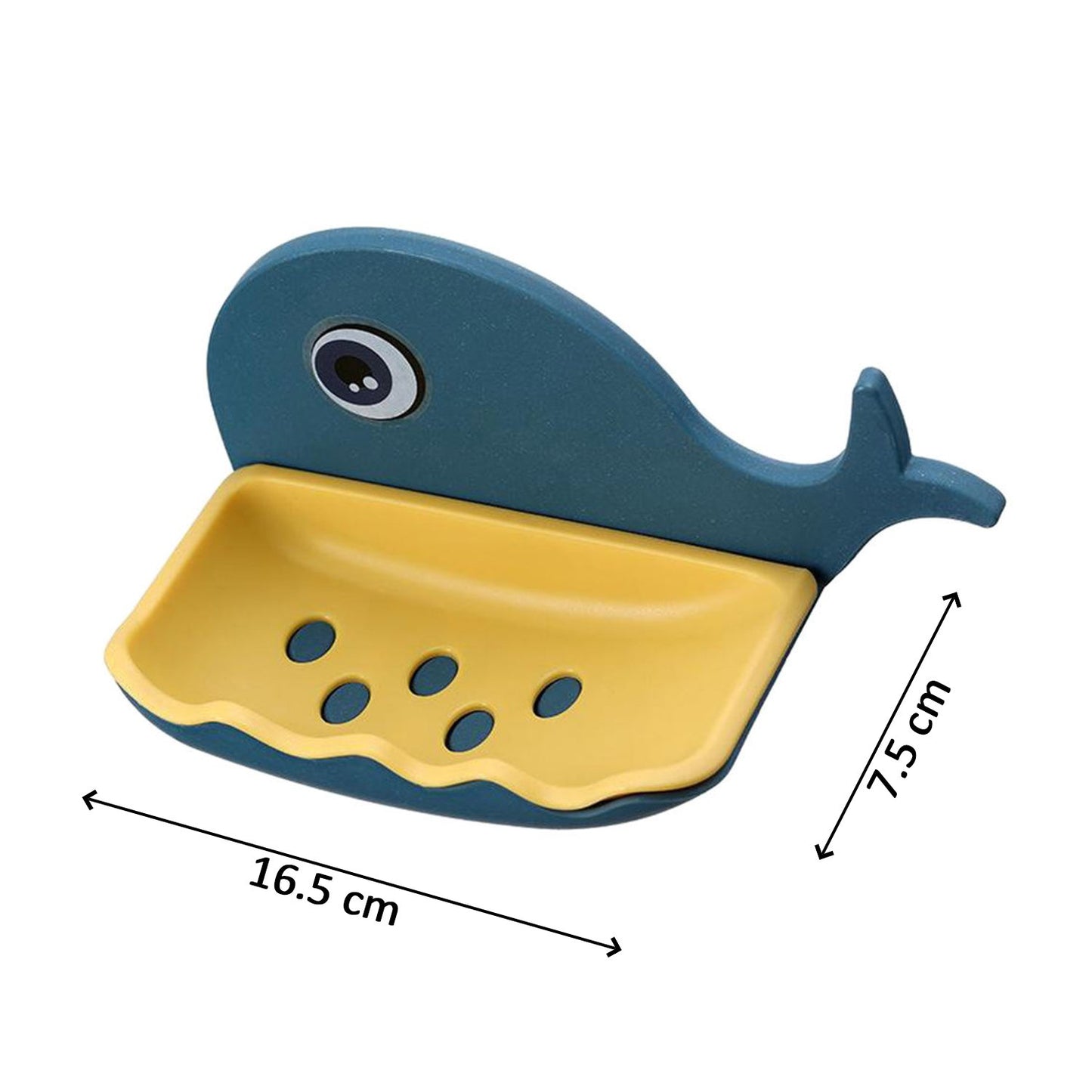 Fish Shape Soap Dish Adhesive Waterproof Wall Mounted Bar Soap Dish Holder  (Pack Of 2pc) - Happy Price - Image 5