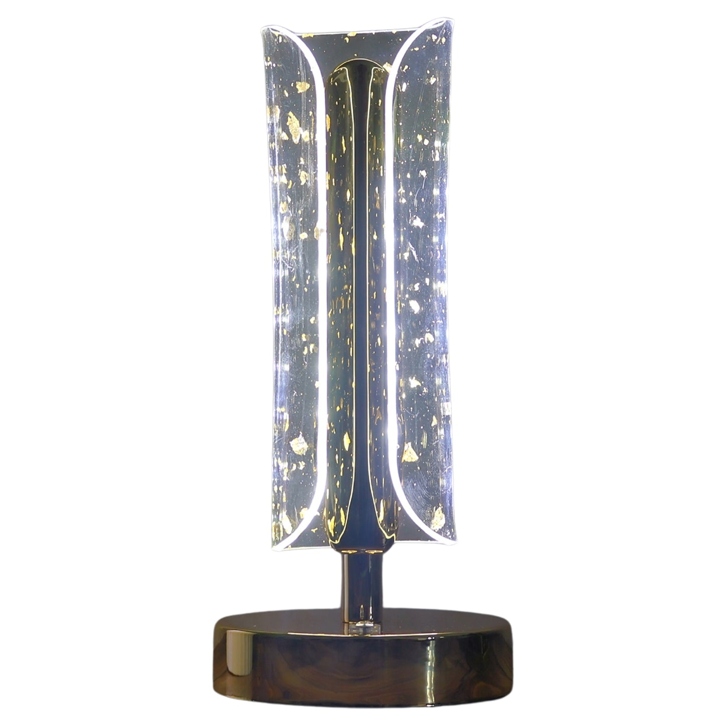Crystal Effect Table Lamp with Golden Base - USB Powered Warm LED Light (1 Pc) - Happy Price - Image 2