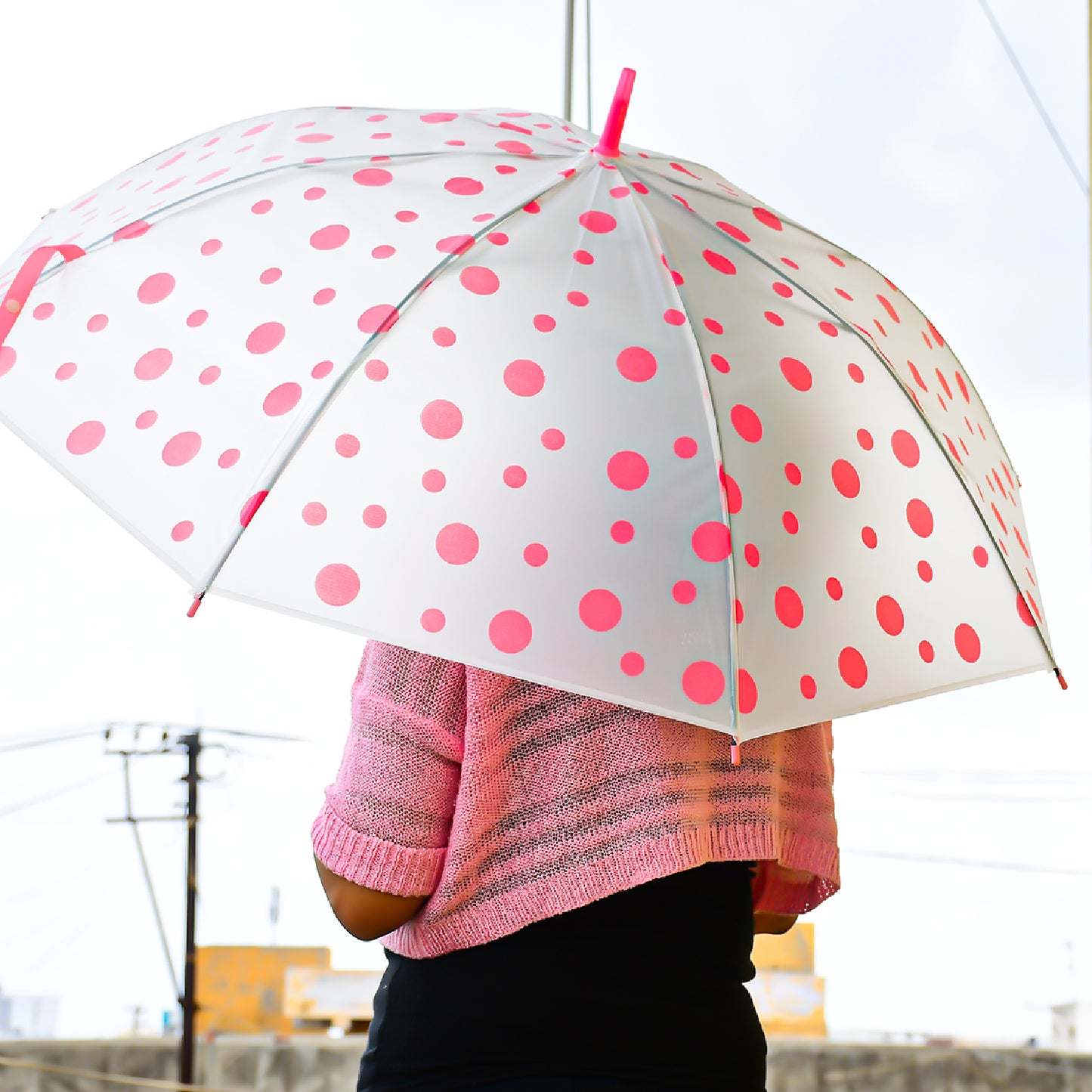 Dot Printed Umbrella For Men And Women Multicolor - Happy Price - Image 3