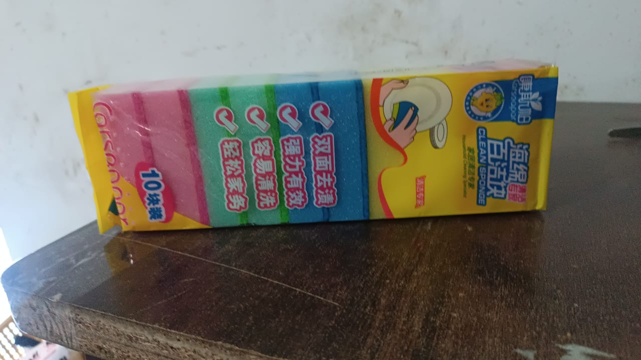 Multi-purpose Multi Color Scratch Scrub Sponges (10 Pcs Set) - Happy Price - Image 6