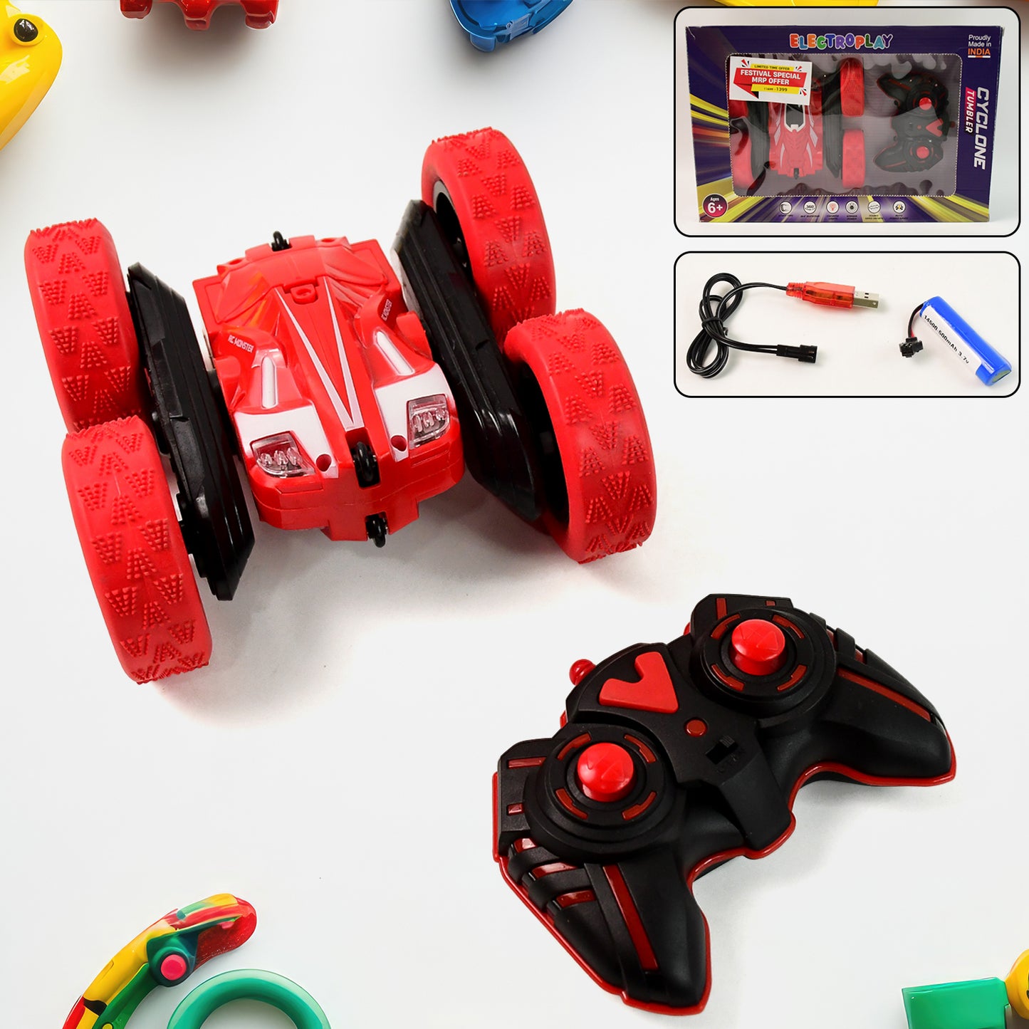 Stunt Remote Control Car - Double Sided Flips & All-Terrain Tires (1 Set) - Happy Price - Image 5