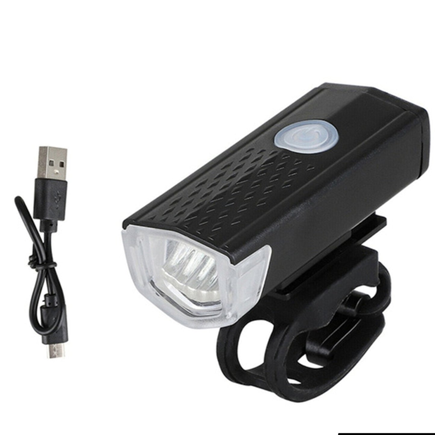 Usb Rechargeable Bicycle Light Set 400 Lumen Super Bright Headlight Front Lights - Happy Price - Image 1