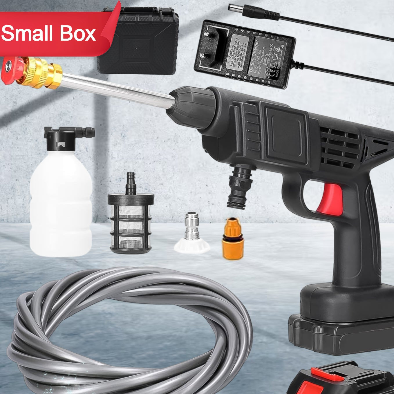 48V Cordless High-Pressure Washer Gun - Portable Car & Bike Cleaning Kit - Happy Price - Image 1