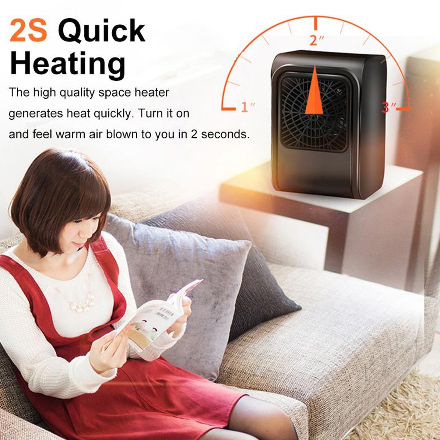 Room Heater 220v Brown Box Heater For Office  Bedroom Use Heater - Happy Price - Image 4