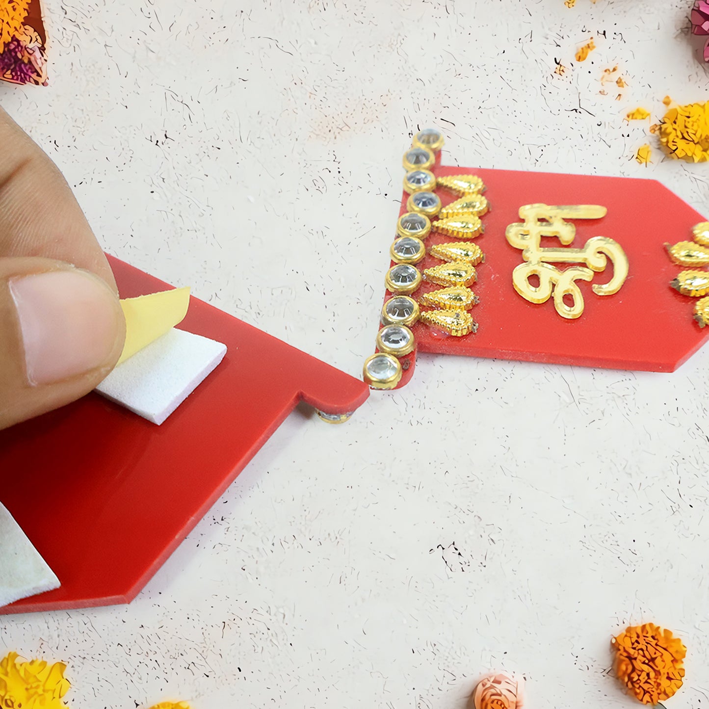 Shubh Labh Decorative Wall Hangings - 2 Pc Traditional Door Decor - Happy Price - Image 4