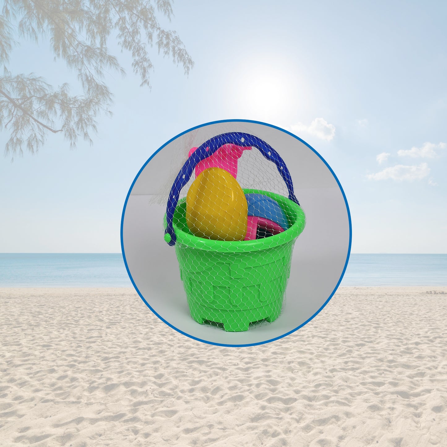 Sand Game Castle Building Plastic Beach Toy Set For Kids Summer Fun Creative Activity Playset Gardening Tool With Accessories  Bucket-pack Of 6 Pcs - Happy Price - Image 6