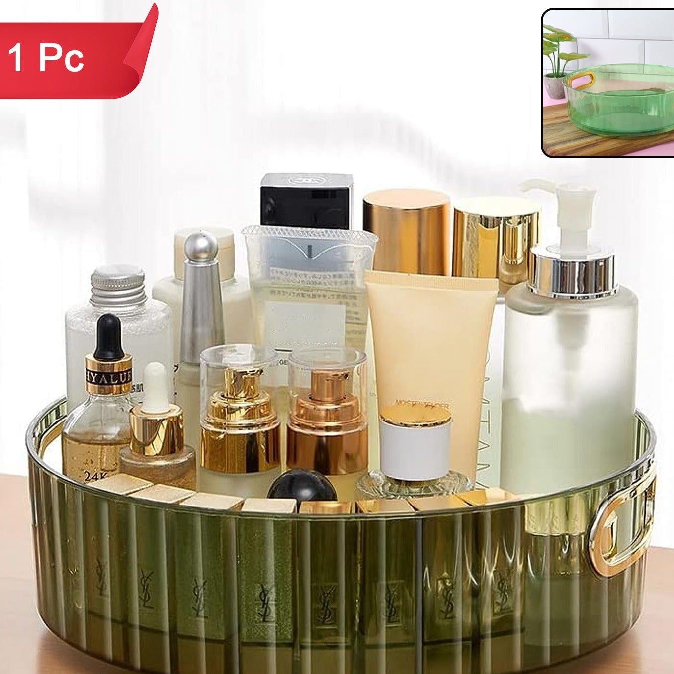 360 Rotating Multipurpose Storage Rack with Handles (1 Pc) - Happy Price - Image 1