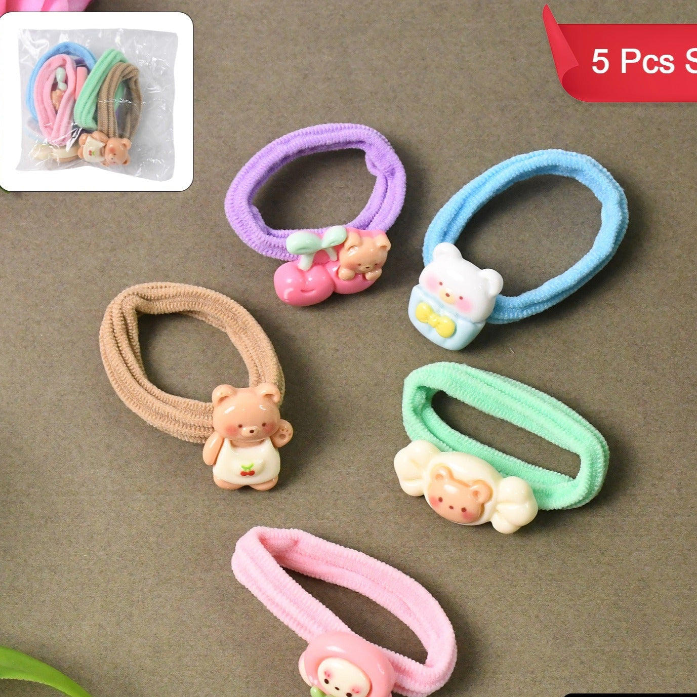 Toddler Hair Ties Baby Hair Tie (5 Pcs Set) - Happy Price - Image 1