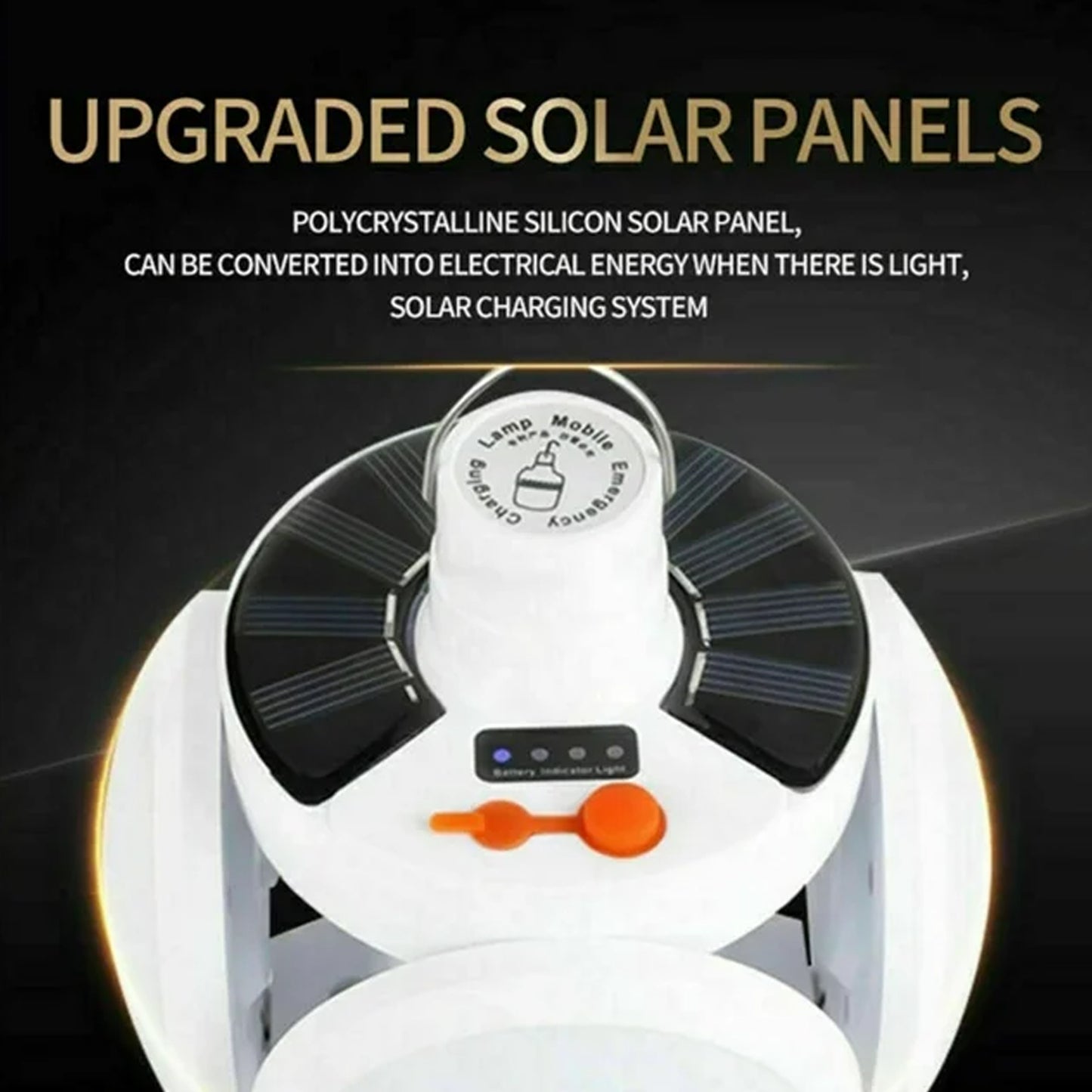 Solar Multi-functional Emergency Led Light Bulb With Usb Charging Led Camping Lamp Camping Lamp Usb Rechargeable 5 Brightness Light Modes Foldable Camping Light Sos Ip65 Waterproof Camping Light Blackout Emergency Equipment Camping Gadgets - Happy Price - Image 3