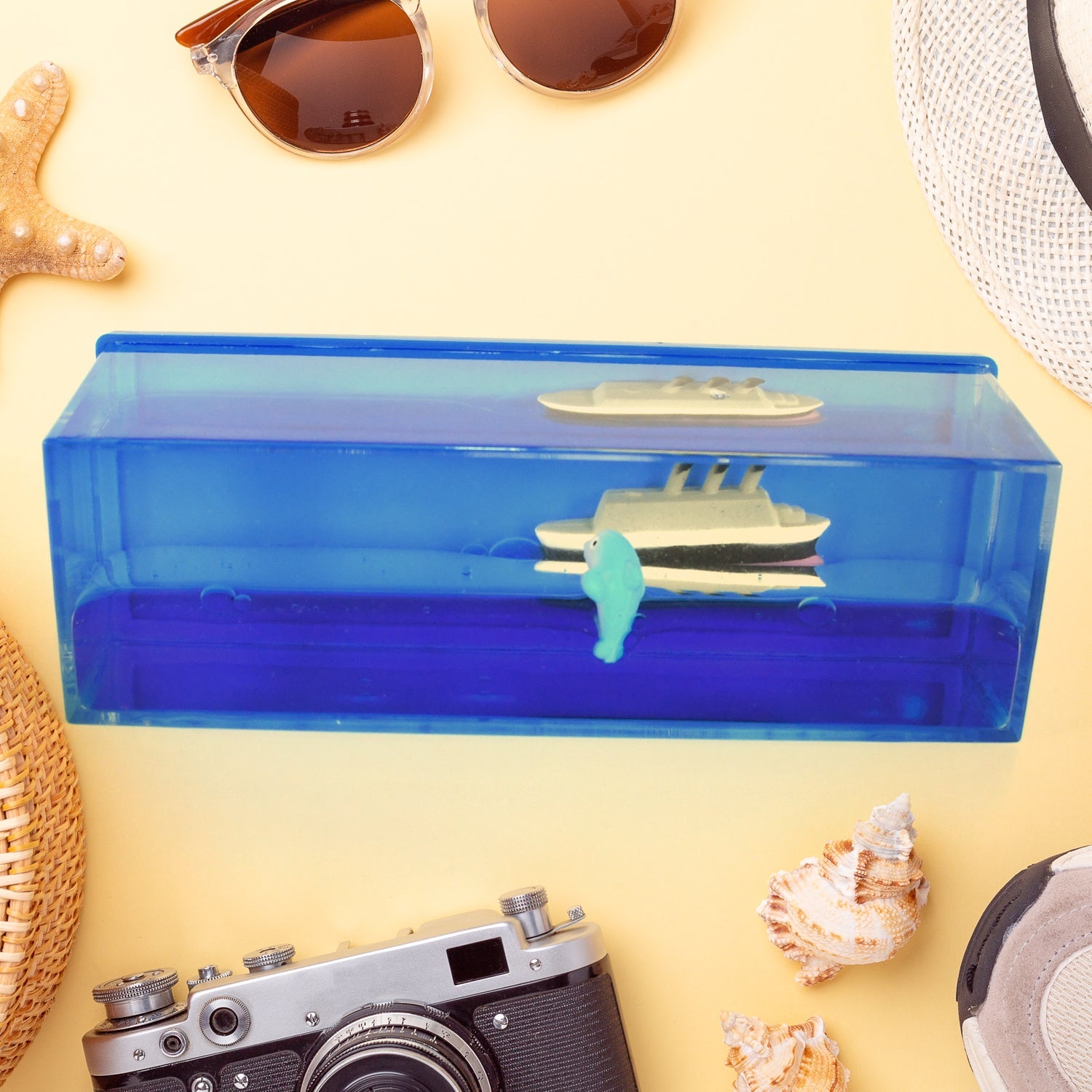 Floating Water Cruiser Ship Iceberg Ornament - Car Dashboard & Desk Decor - Happy Price - Image 1