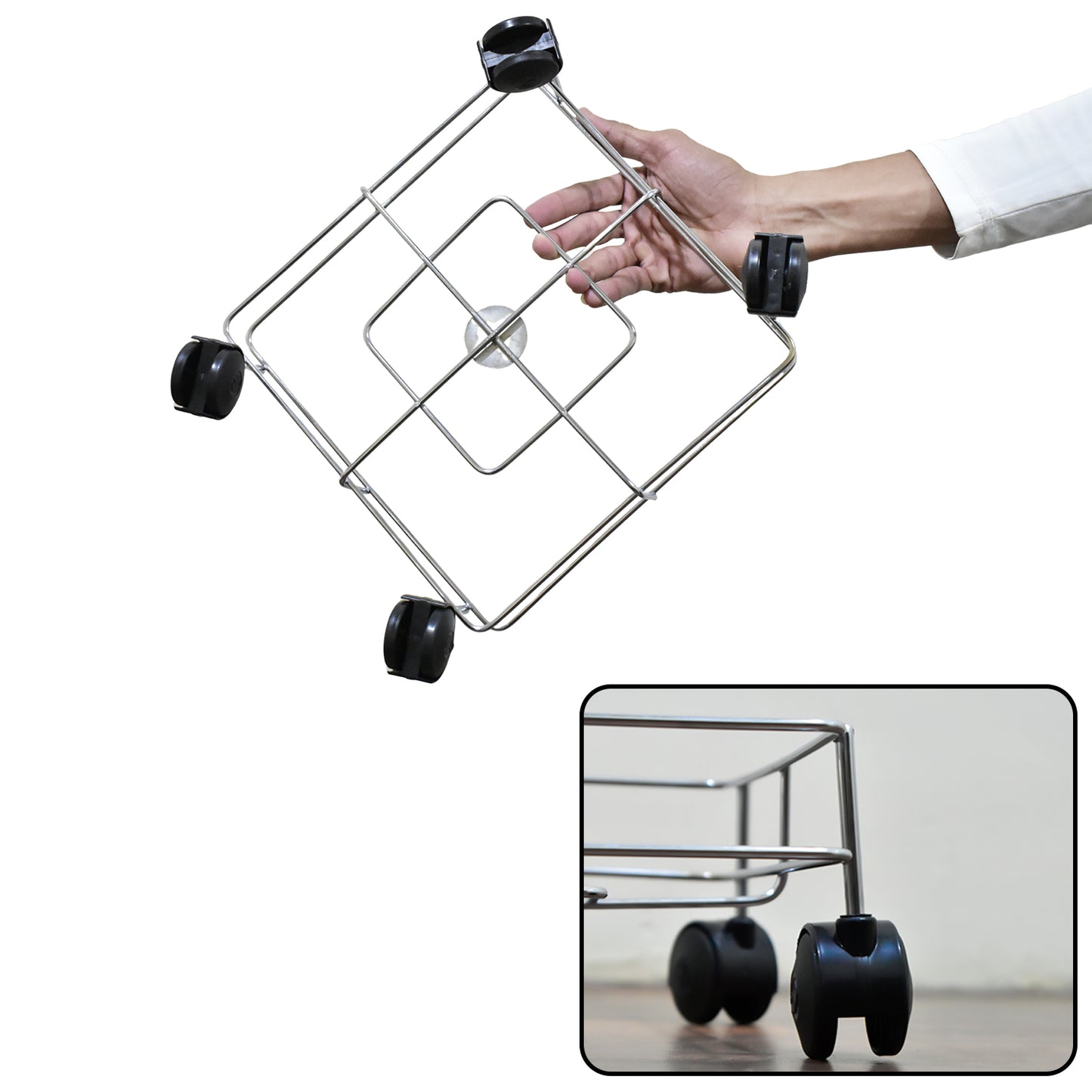 Ss Square Oil Stand For Carrying Oil Bottles And Jars Easily Without Any Problem. - Happy Price - Image 7