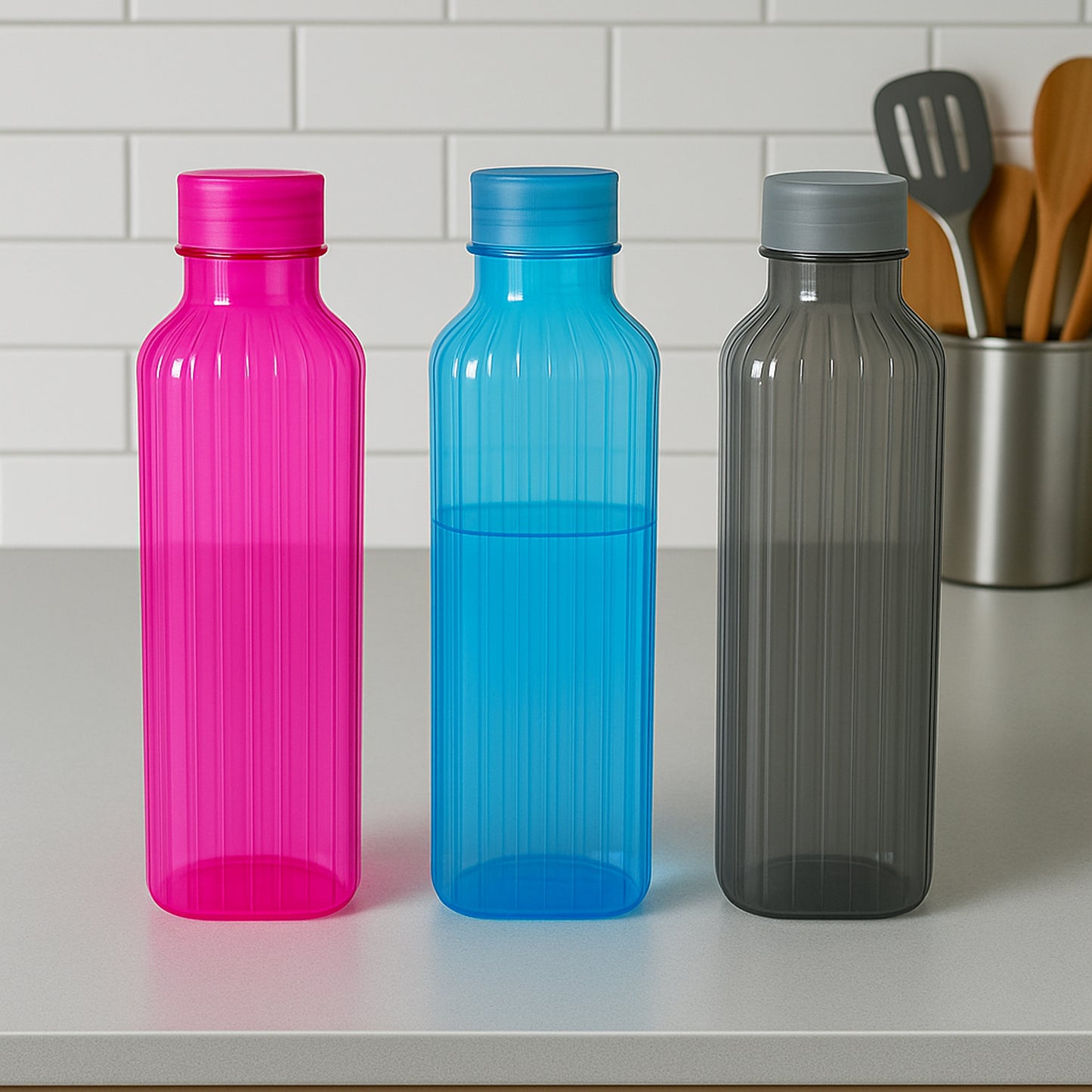 Transparent Fridge Water Bottles (3 Pc) - Happy Price - Image 3