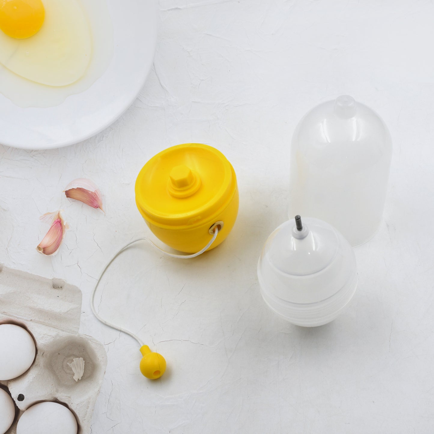 Manual Egg Puller Scrambler Household White Egg Yolk Mixer Kitchen Tool Mix Manual Scrambler Convenient Without Breaking Eggs. - Happy Price - Image 3