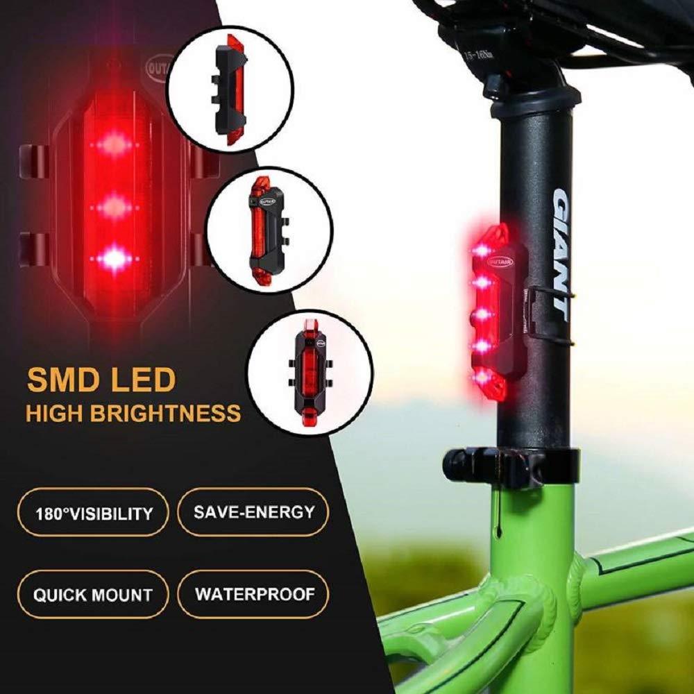 Waterproof Rechargeable Red LED Bicycle Front Light - Happy Price - Image 4