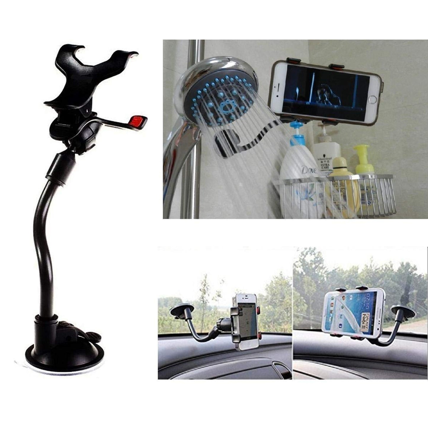 Flexible Mobile Stand Multi Angle Adjustment With 360 Degree Adjustment For Car  Home Use Mobile Stand - Happy Price - Image 3