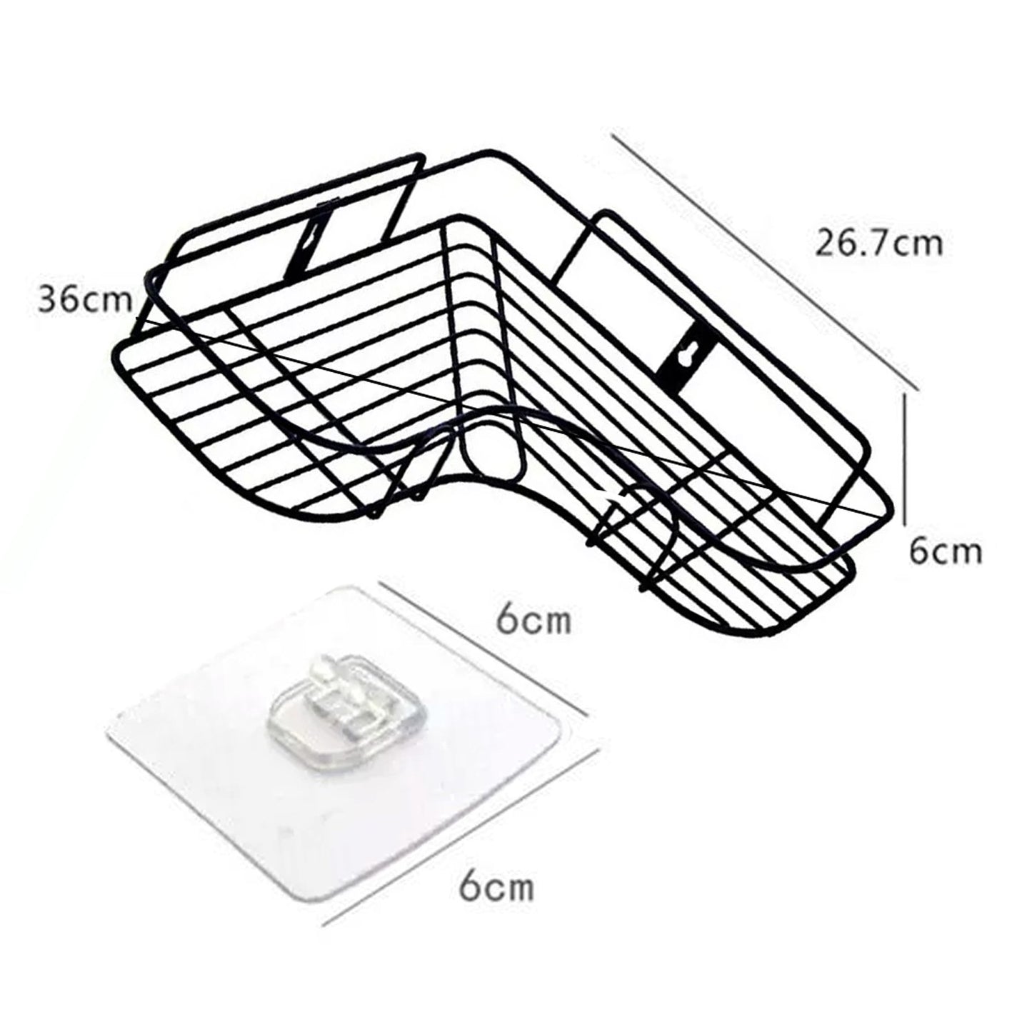 Self-adhesive Kitchen-bathroom Corner Shelf Organiser Storage Rack - Happy Price - Image 4