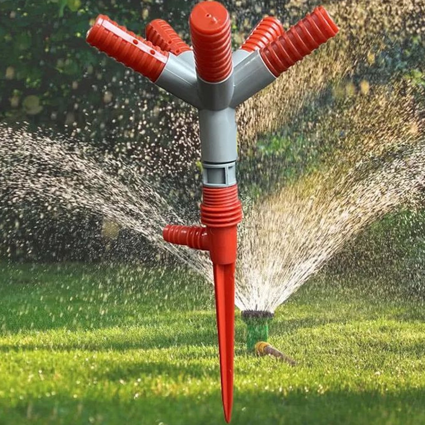 3-Arm Rotating Garden Sprinkler for Lawn & Yard Irrigation - Happy Price - Image 3