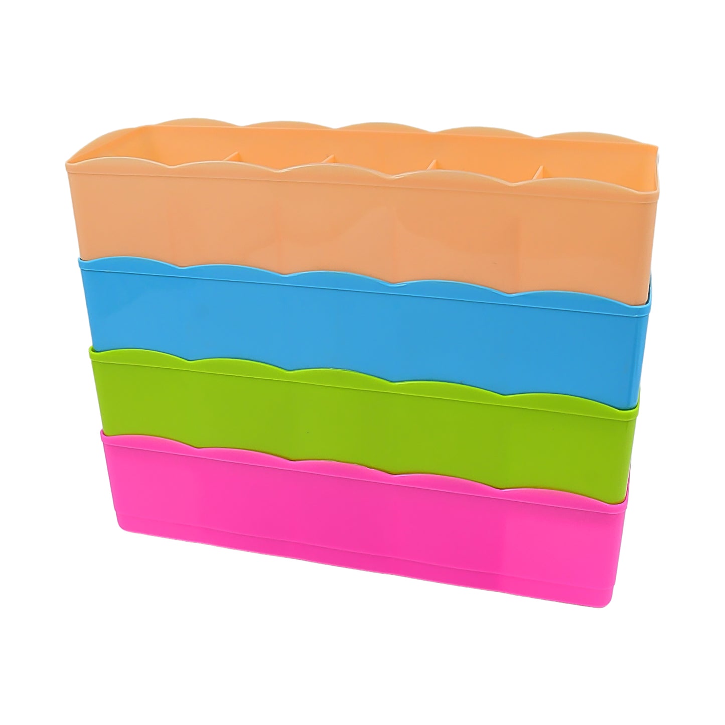 5-compartments Sockshandkerchiefunderwear Storage Box Socks Drawer Closet Organizer Storage Boxes (Pack Of 4) - Happy Price - Image 6