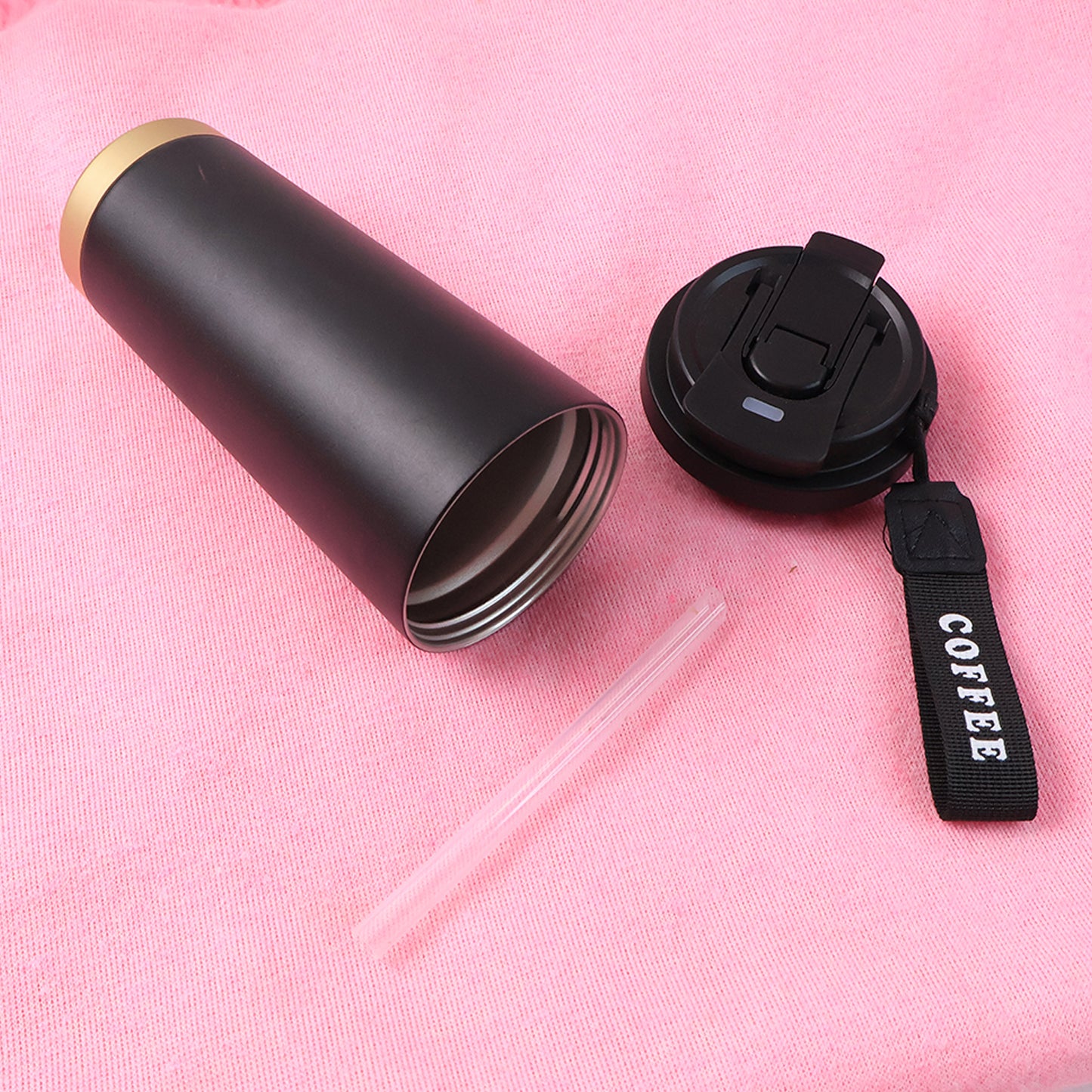 Premium Assorted Metal And Plastic Travel Mug Tumbler Cup (1 Pc  Mixed Design) - Happy Price - Image 4