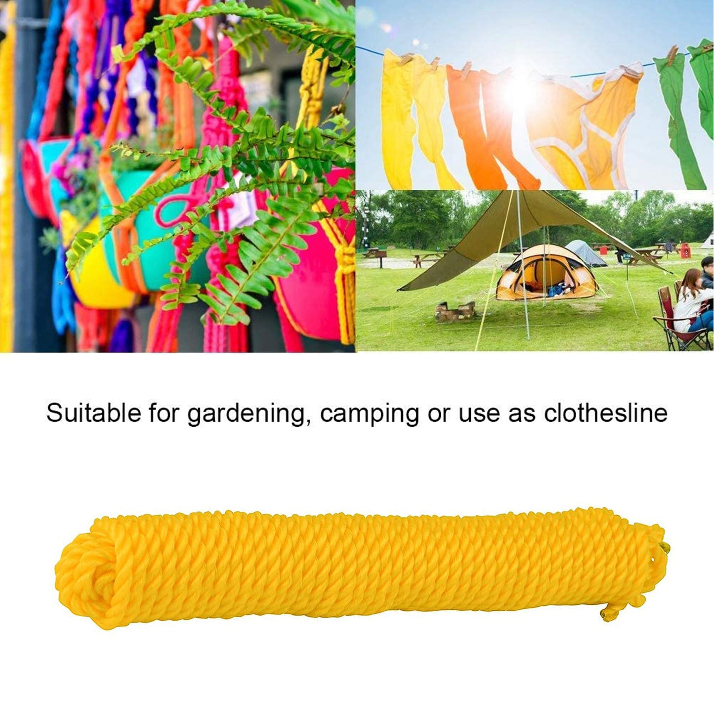 3meter Heavy Duty Laundry Drying Clothesline Rope Portable Travel Nylon Cord Sturdy Clothes Line For Outdoor Camping Indoor Crafting Art Projects - Happy Price - Image 3