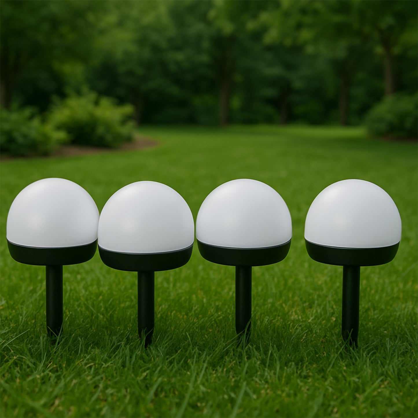 Dome Solar Garden Light Set (4 Pc) - Happy Price - Image 3