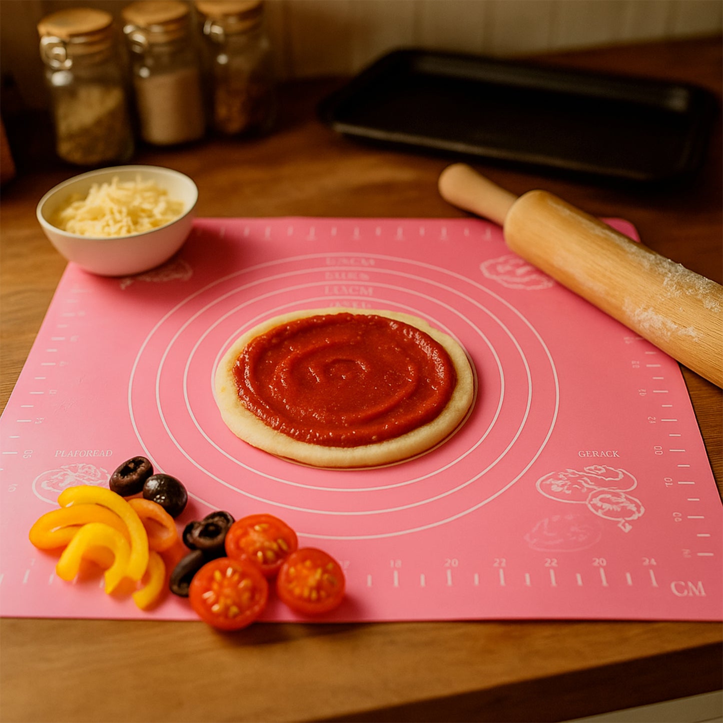 Non-Stick Baking Mat with Measurement Guides - 29x26 cm (1 Pc) - Happy Price - Image 5