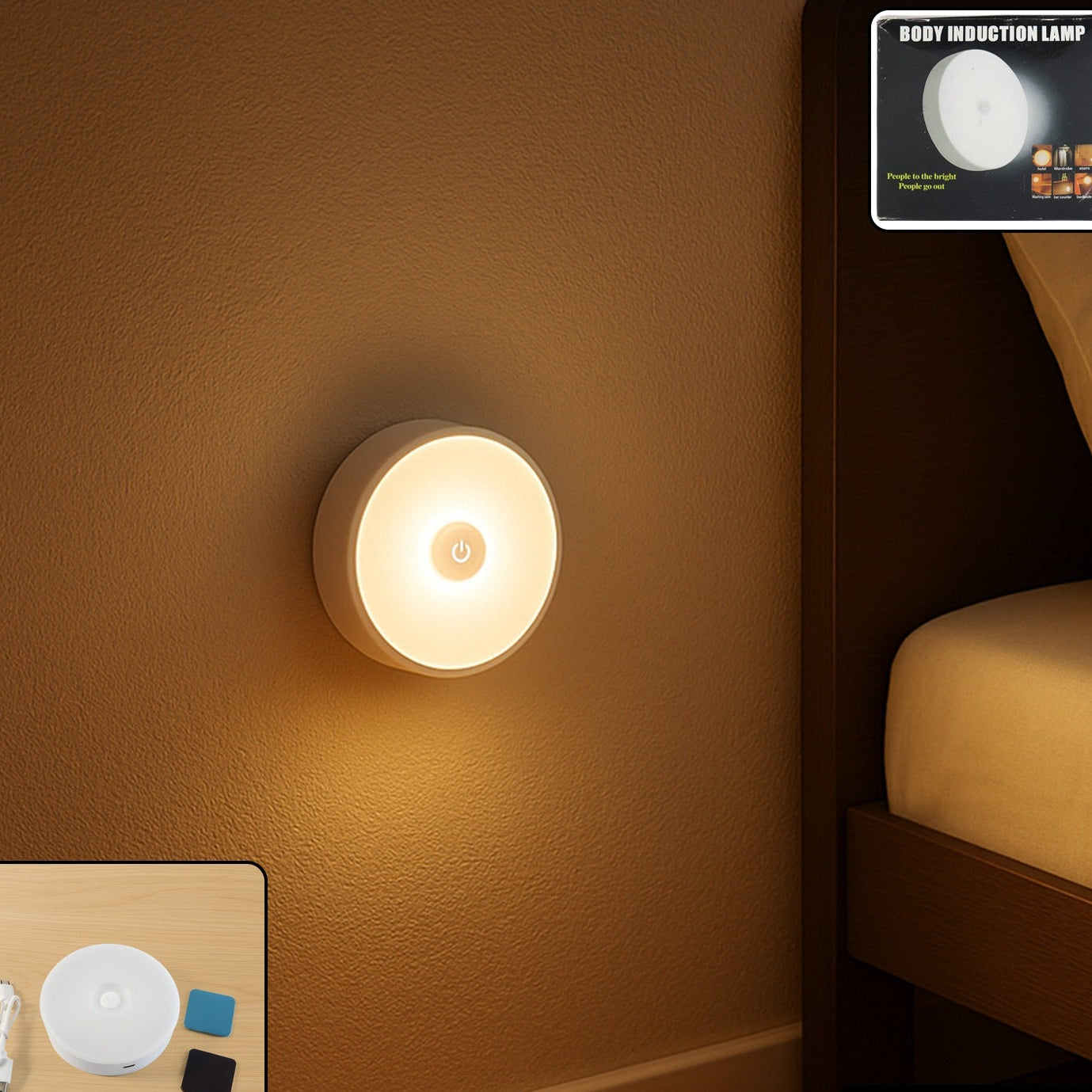Rechargeable Motion Sensor LED Night Light (1 Pc) - Magnetic, USB Charging - Happy Price - Image 1