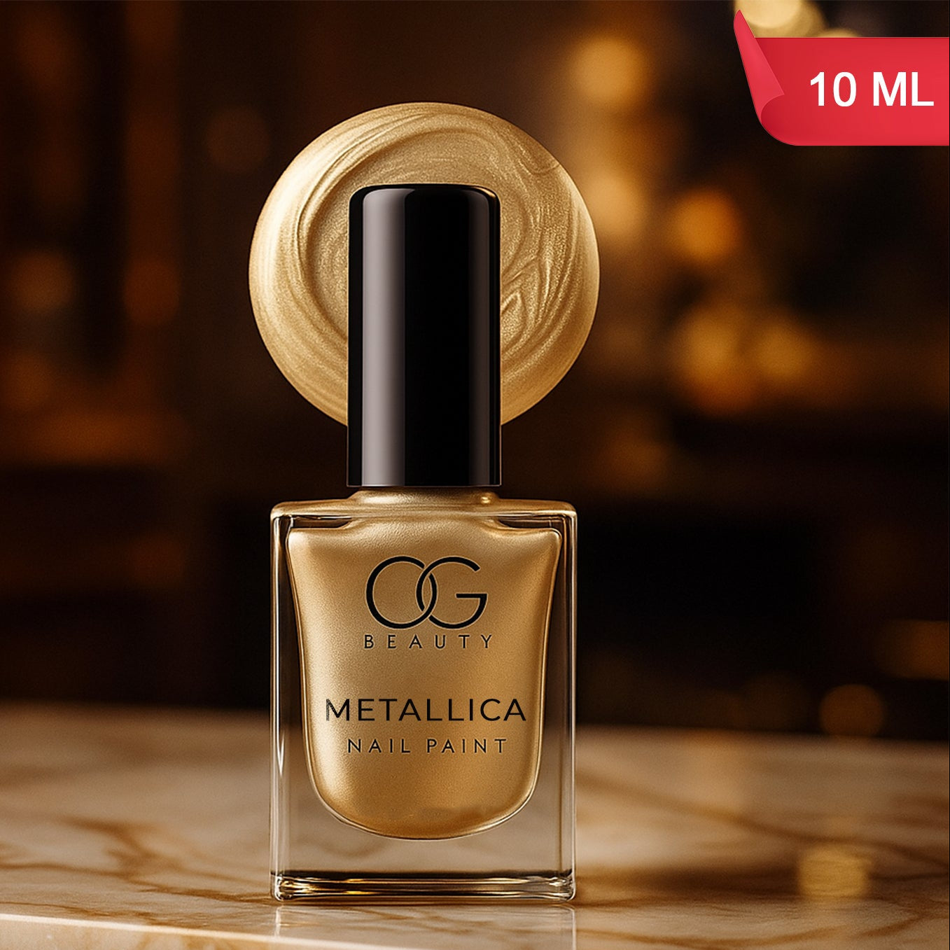 Vintage Brass Metallic Nail Polish - 10 ML High Shine Gold - Happy Price - Image 1