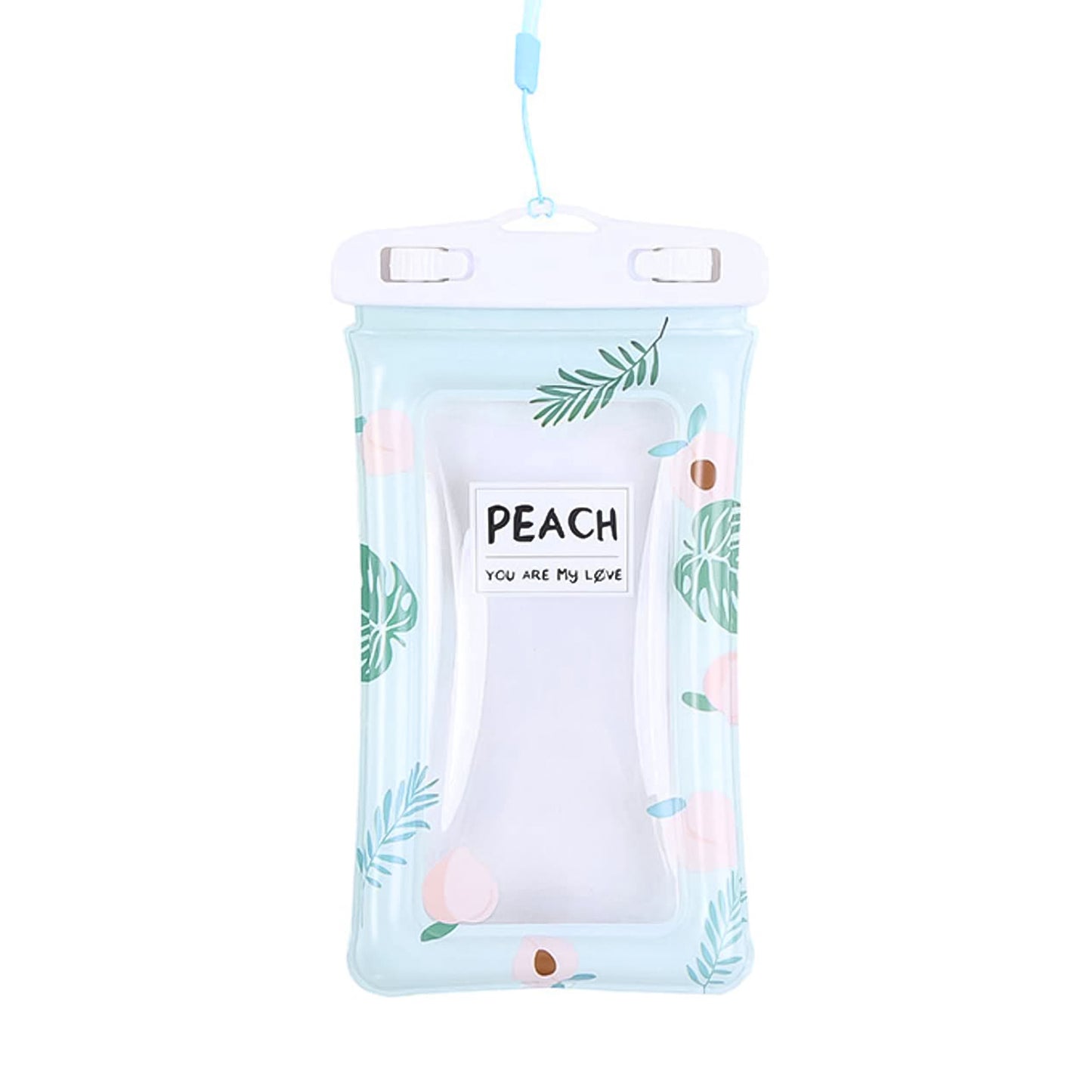 Waterproof Peach Transparent Mobile Pouch With Neck Strap (1 Pc) - Happy Price - Image 2