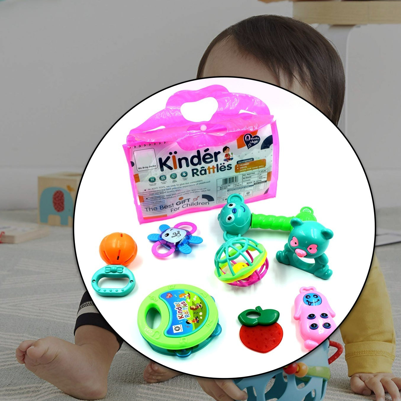 At37 Rattles Baby Toy And Game For Kids For Playing And Enjoying Purposes. - Happy Price - Image 1