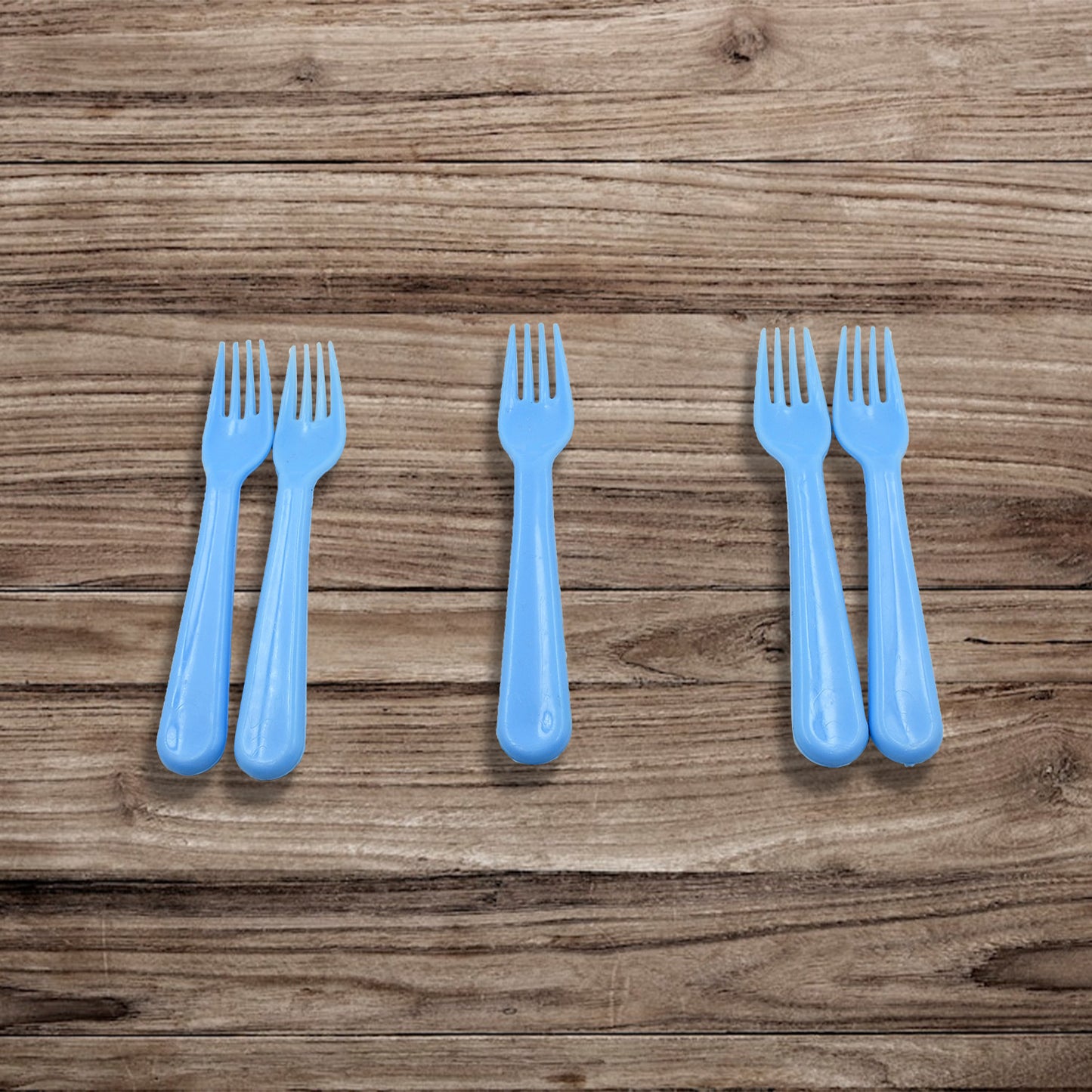 Reusable Premium Heavy Weight Plastic Forks Party Supplies One Size Plastic 5pc Serving Fork Set For Kitchen Travel Home (5pc) - Happy Price - Image 3