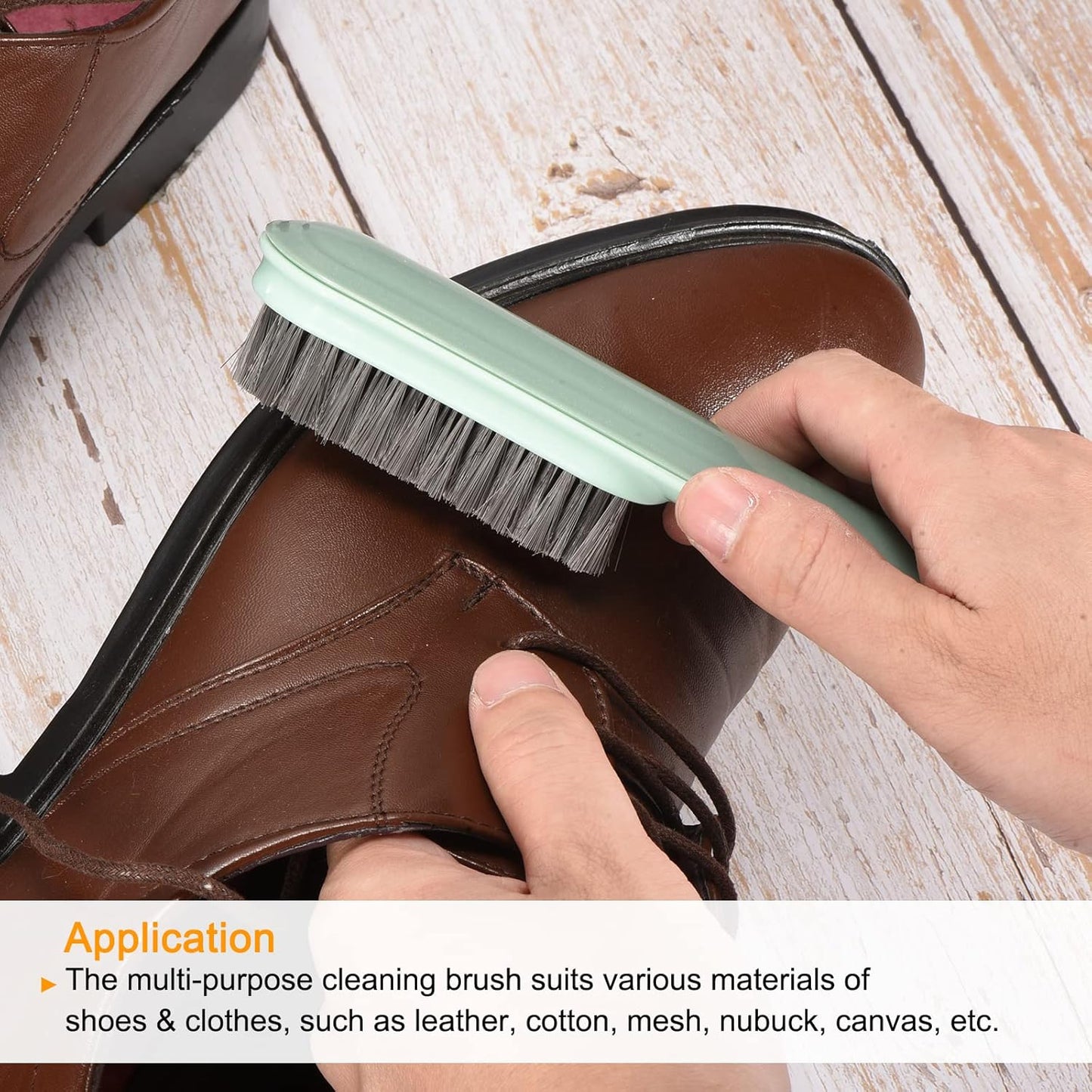 Compact Shoe & Clothes Cleaning Brush with ABS Handle (1 Pc) - Happy Price - Image 2