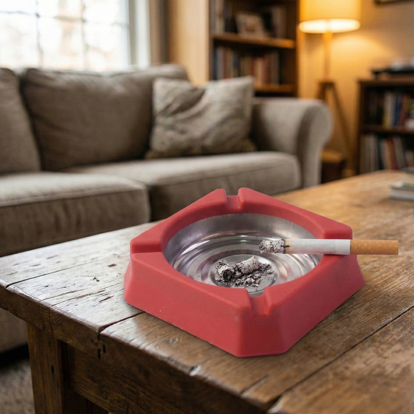 Heat-Resistant Ashtray with Stainless Steel Inner Bowl - 1 Pc - Happy Price - Image 5