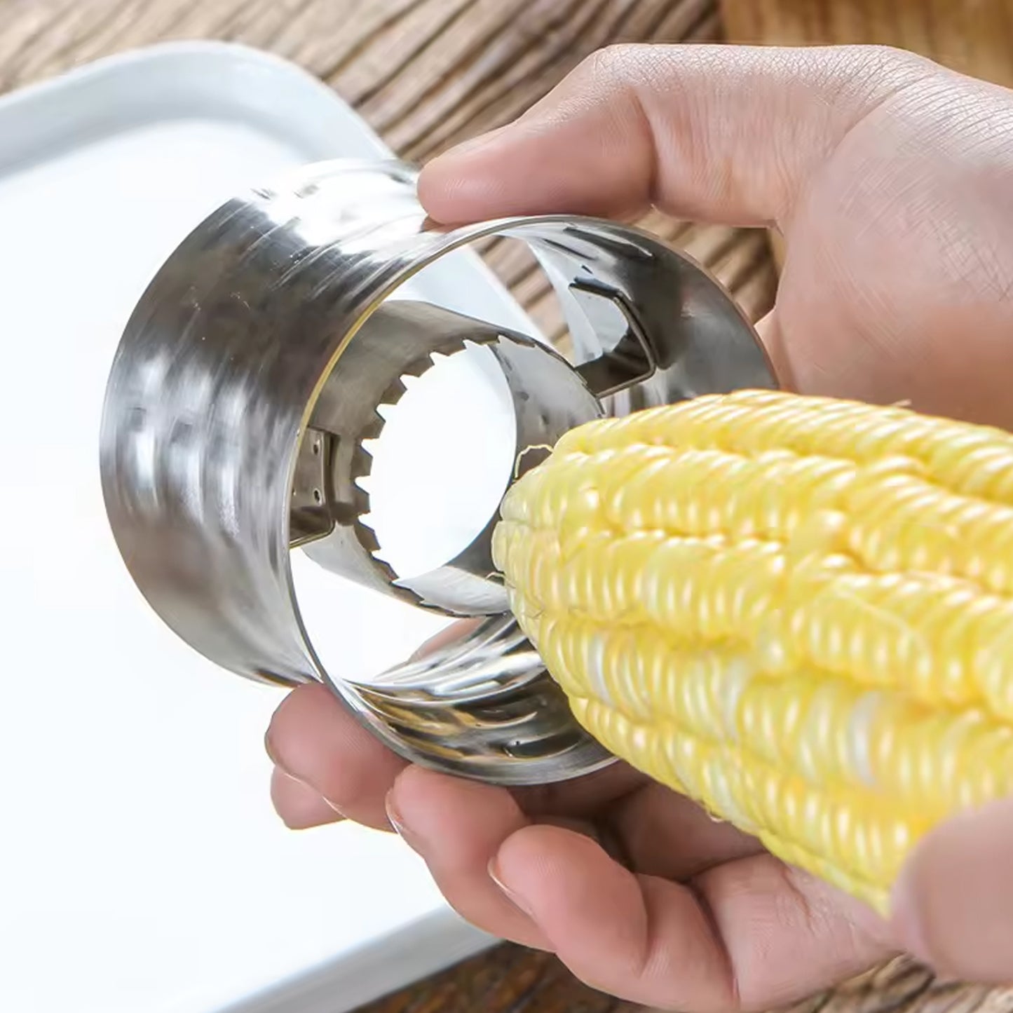 Corn Cutter Stainless Steel Stripping Kernels Remover (1 Pc) - Happy Price - Image 6