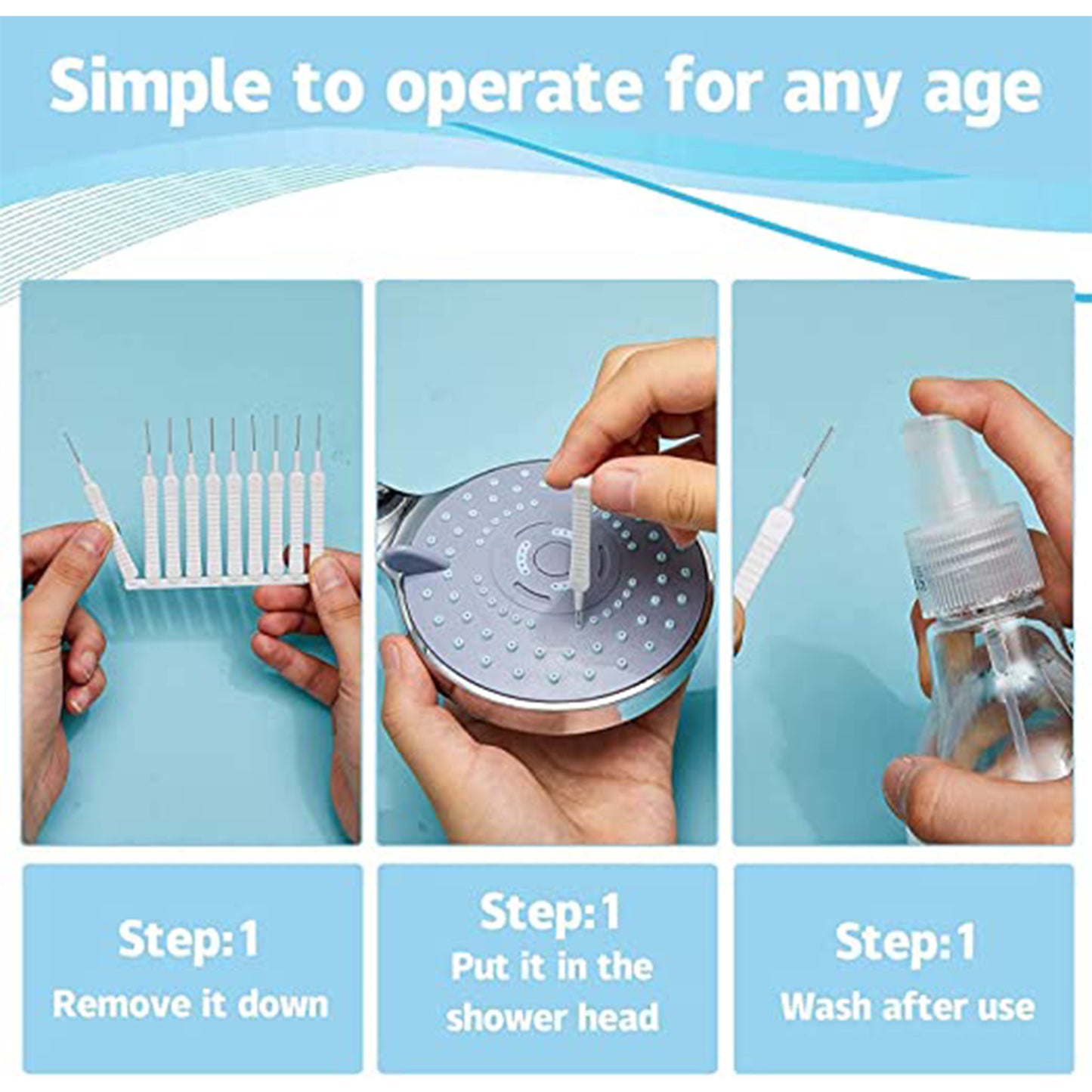 10pcs Shower Nozzle Cleaning Brush Reusable Multifunctional Shower Head Anti-clogging Small Brush - Happy Price - Image 6