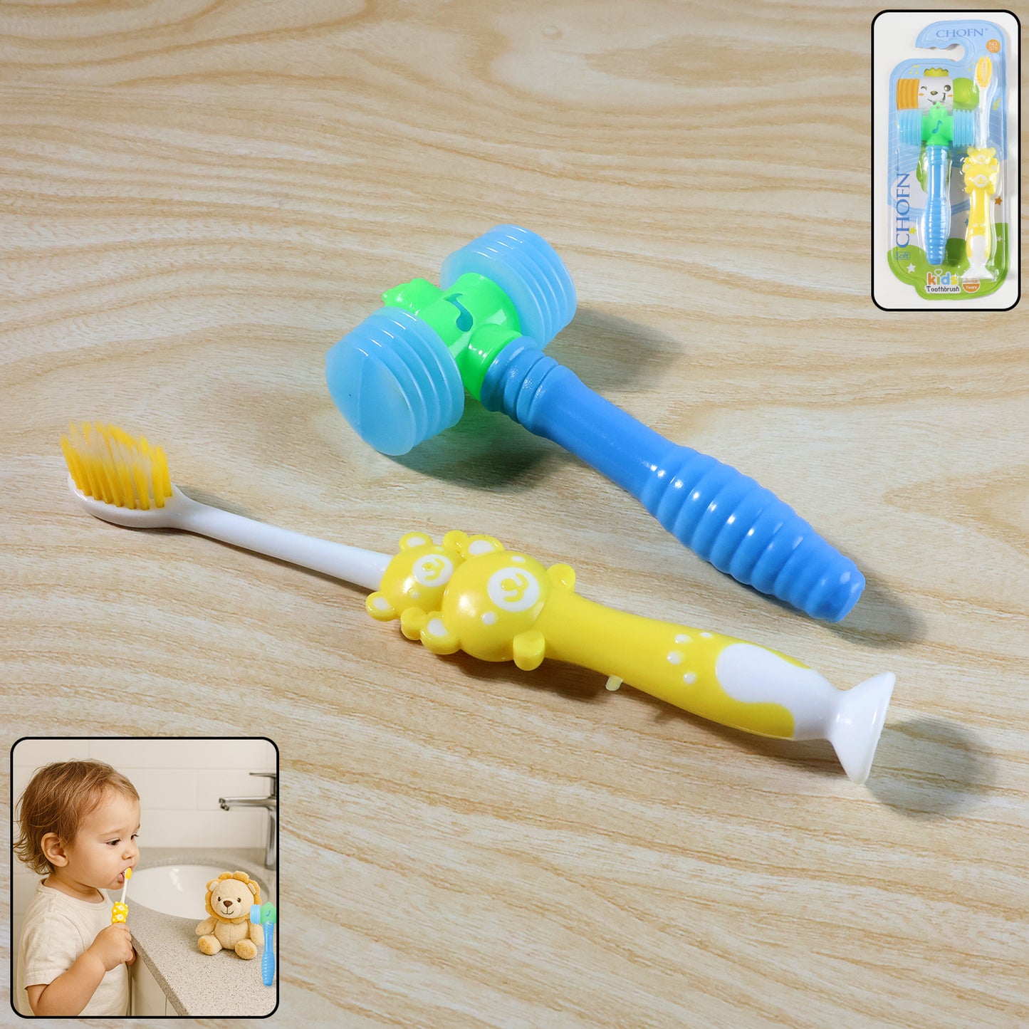Kids Toothbrush & Hammer Toy Set - Fun Oral Care Combo - Happy Price - Image 7