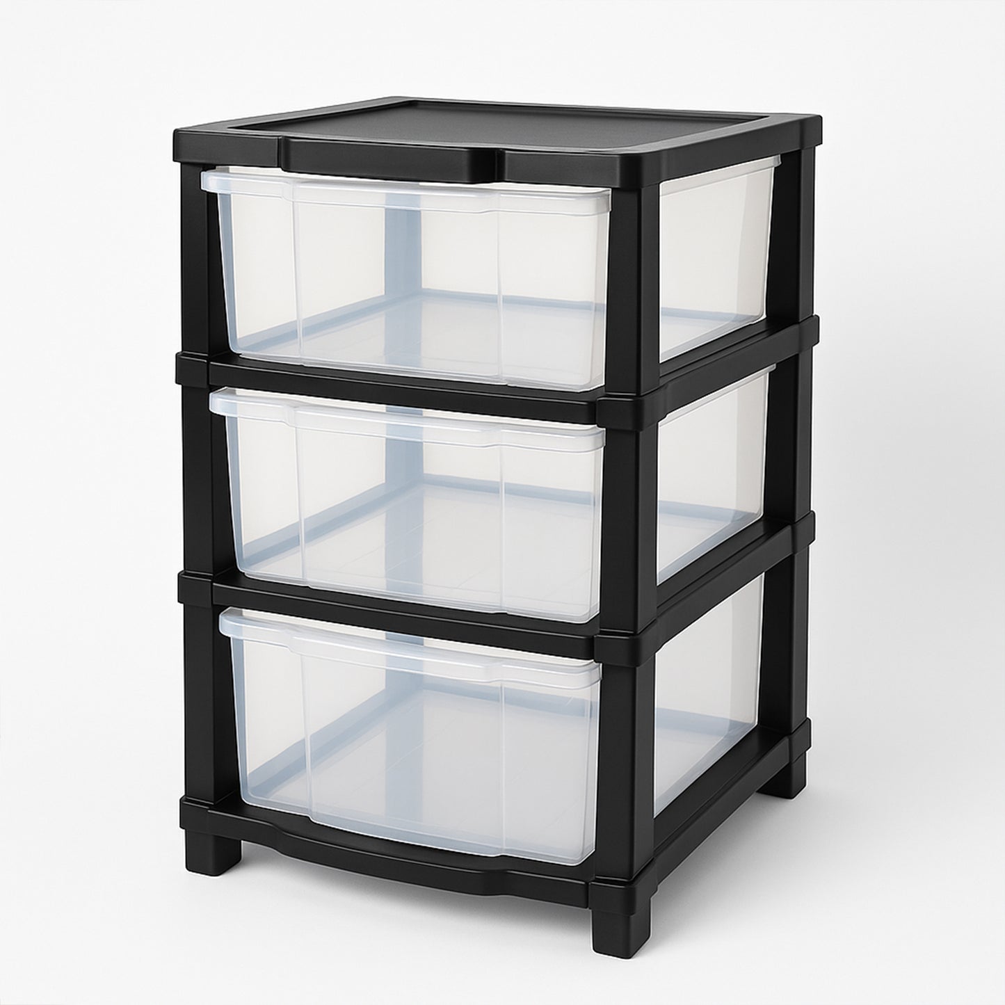 3-Layer Clear Drawer Storage Unit - Stackable Chest for Home & Office - Happy Price - Image 5
