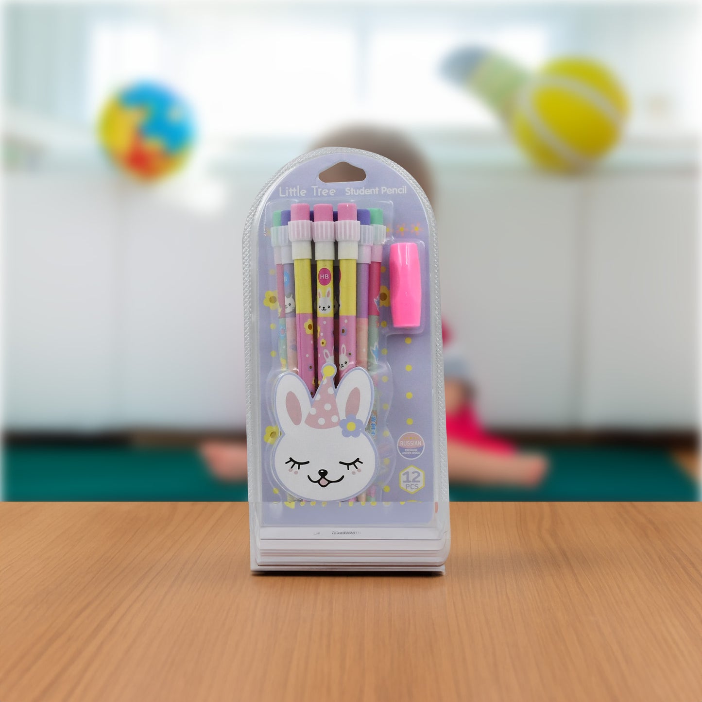 Cute Rabbit Bear Drawing Graphite Writing Pencil Set With Pencil Sharpener  Eraser Pencil And Eraser Set With Eraser For Kids For Girls Fancy School Stationary Birthday Party Return Gift (14 Pc Set) - Happy Price - Image 6