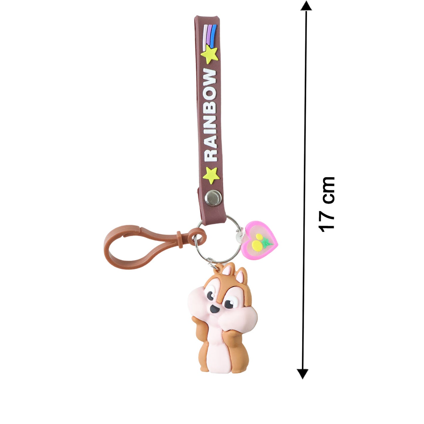 Cute Animal Silicone Keychain with Rainbow Strap - 1 Pc - Happy Price - Image 5