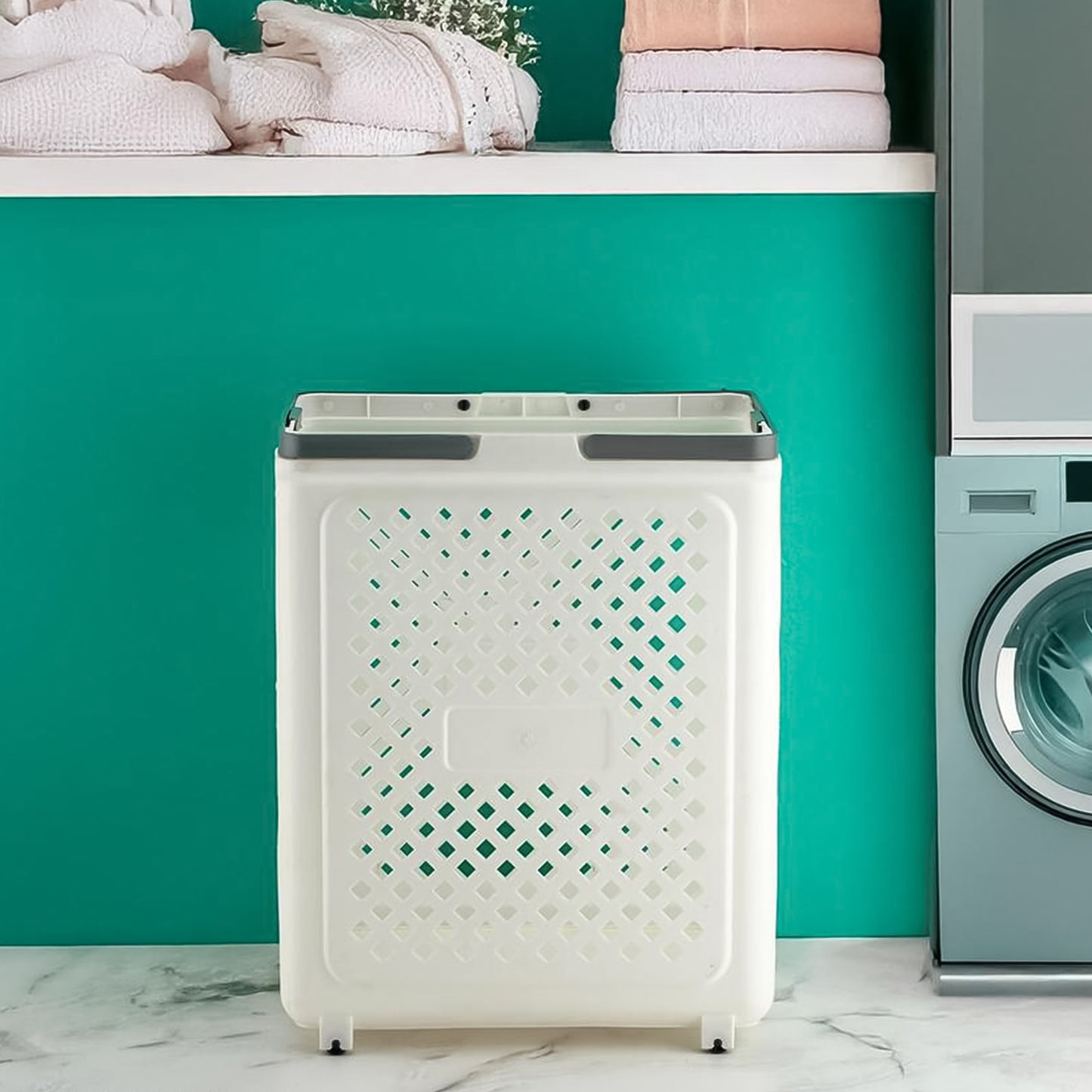 Multipurpose Foldable Laundry Basket With Wheels - Happy Price - Image 5