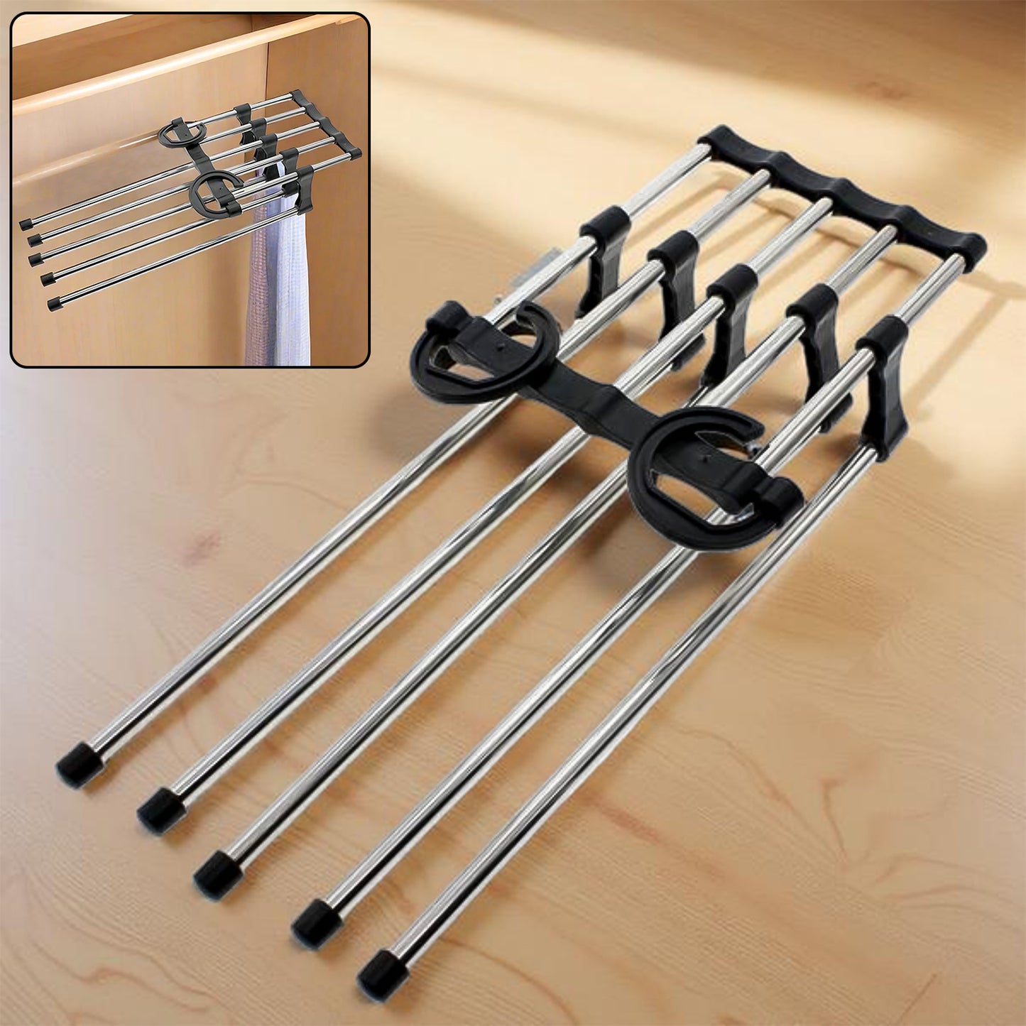 Adjustable Big Trouser Pants Hanger Organizer - Happy Price - Image 3