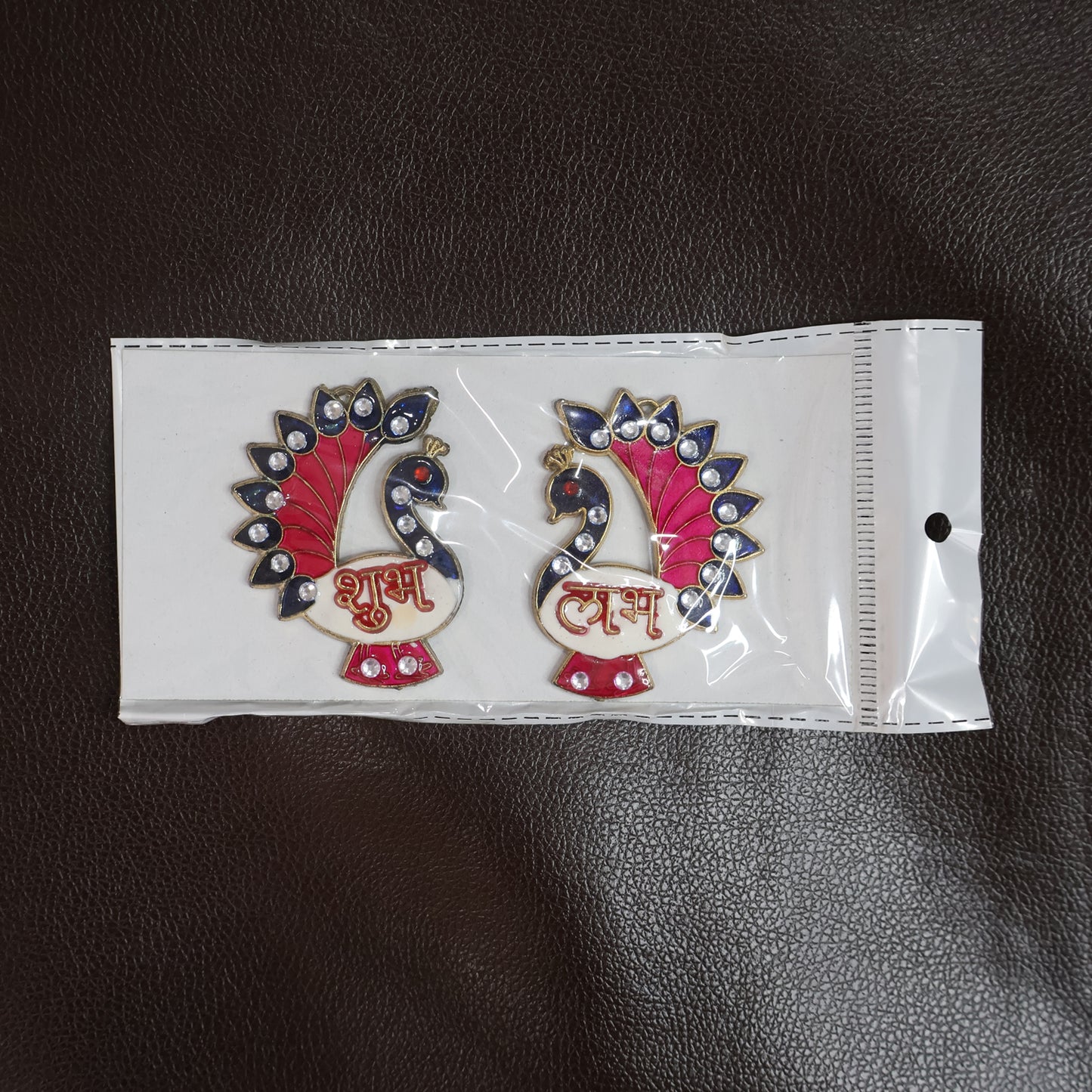 Decorative Peacock Shubh Labh Wall Hanging - 2 Pcs - Happy Price - Image 7